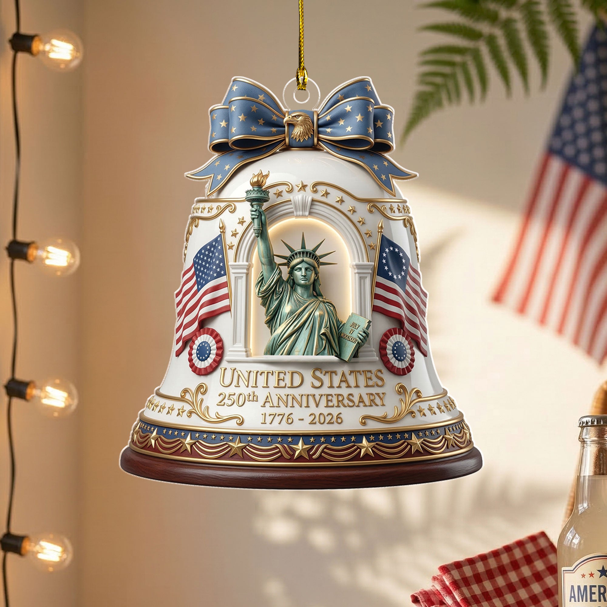 250th Anniversary U.S. Commemorative Acrylic Ornament – Statue of Liberty Design