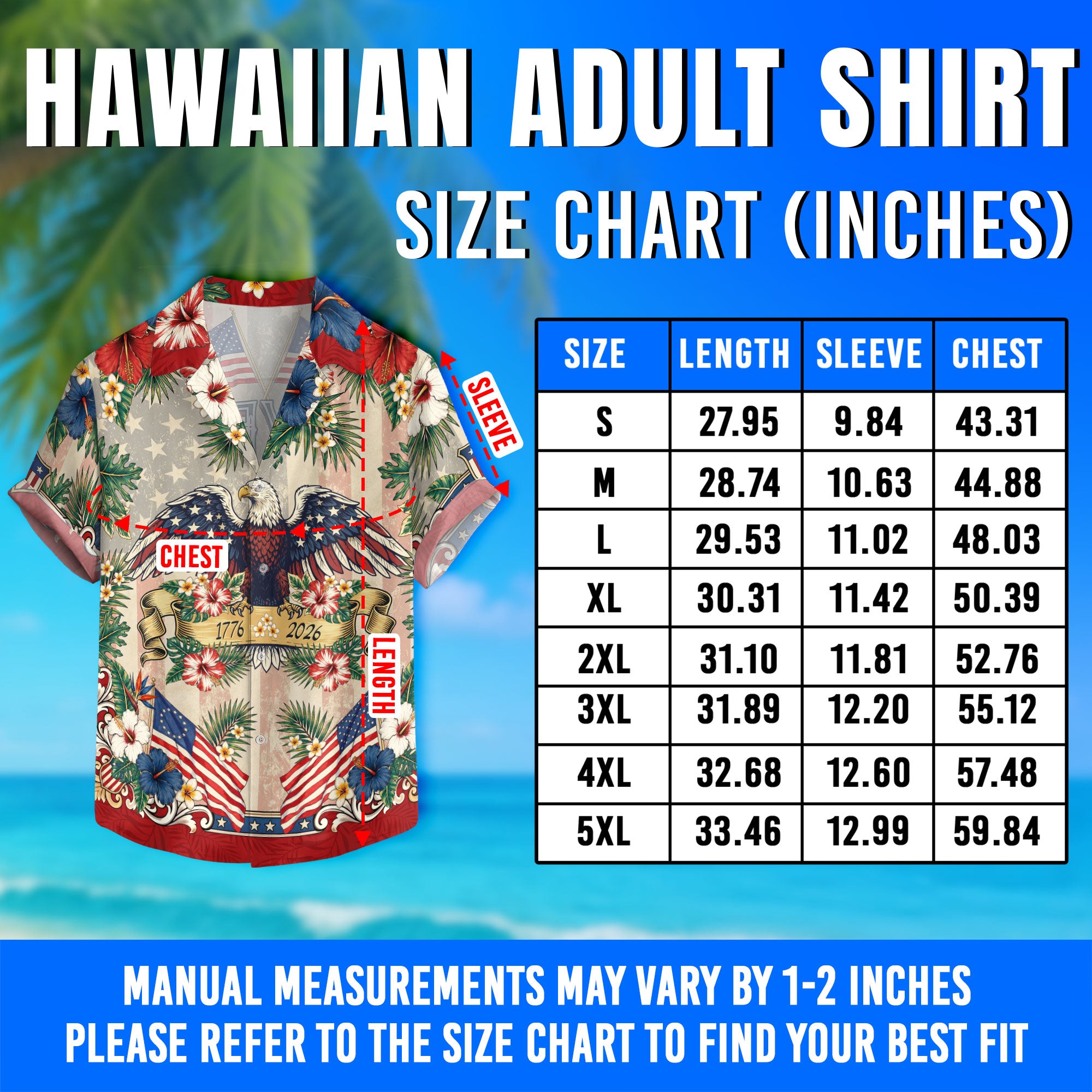 250 Years Hawaiian Shirt Vintage Patriotic 1776 2026 Eagle Independence Day