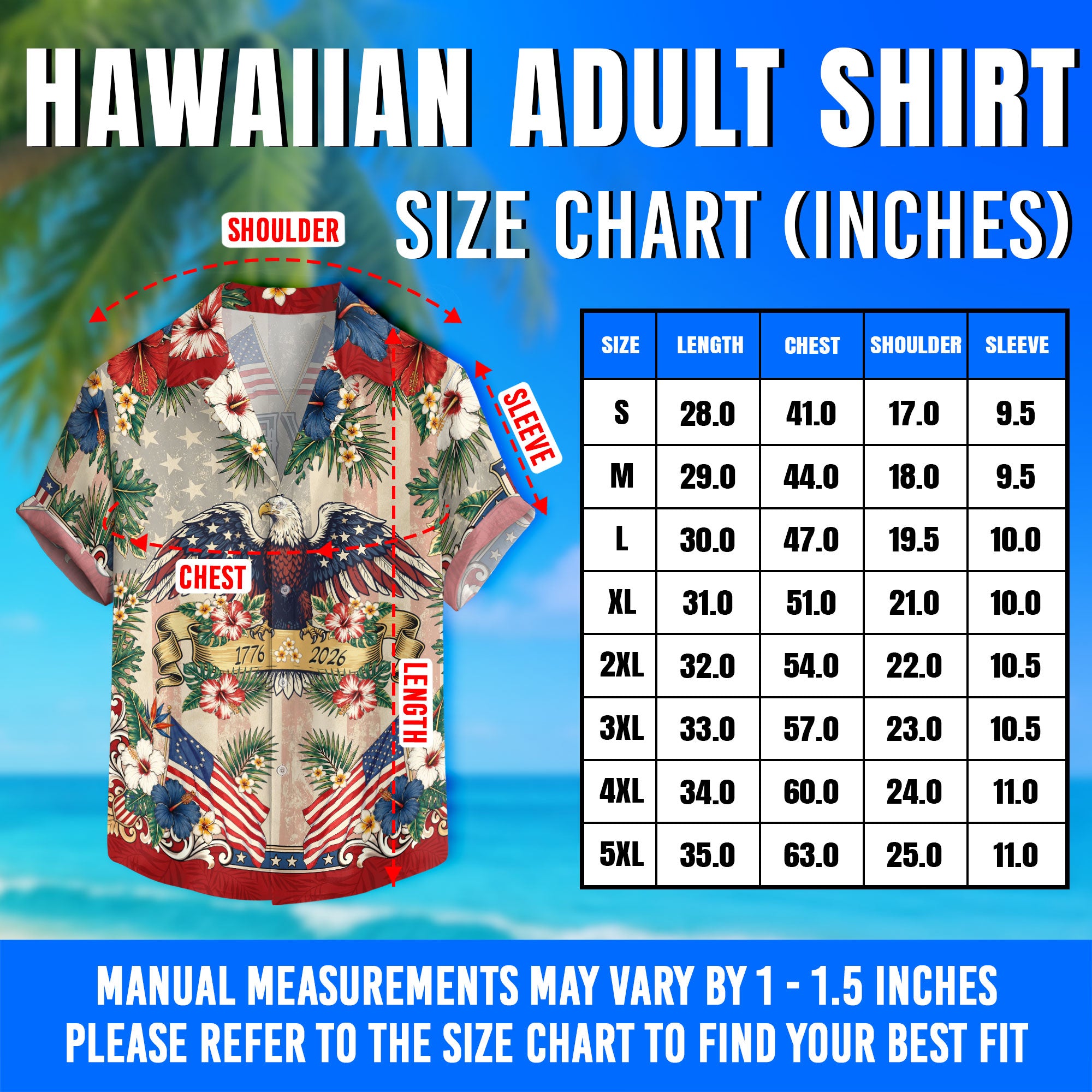 250 Years Hawaiian Shirt Vintage Patriotic 1776 2026 Eagle Independence Day