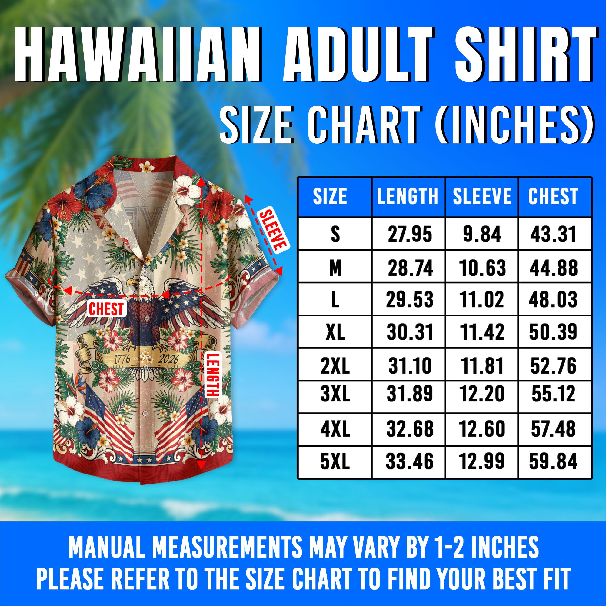 250 Years Hawaiian Shirt Vintage Patriotic 1776 2026 Eagle Independence Day