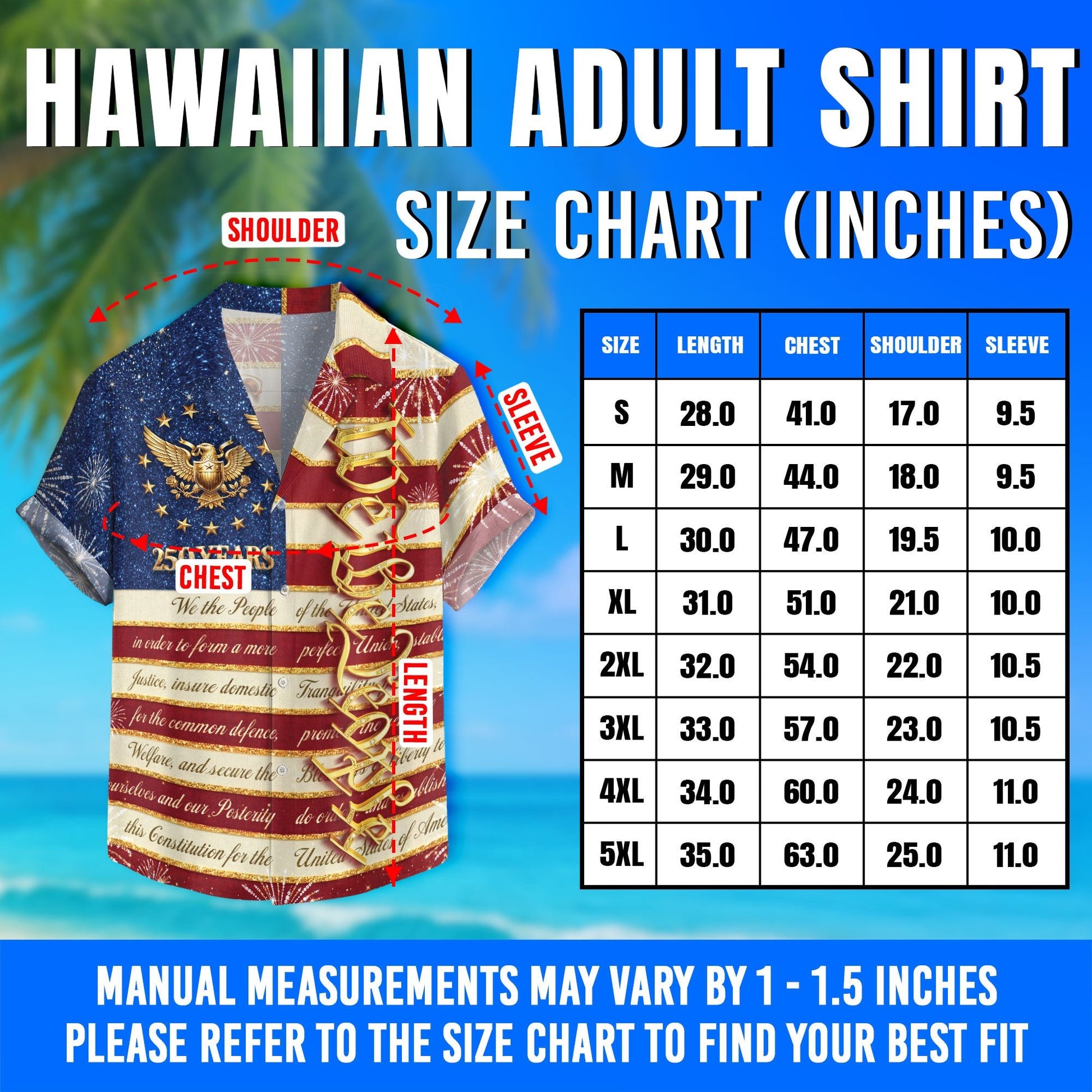 United States 250 Years Hawaiian Shirt Patriotic We The People Independence Day Gift - Rust Field Wear