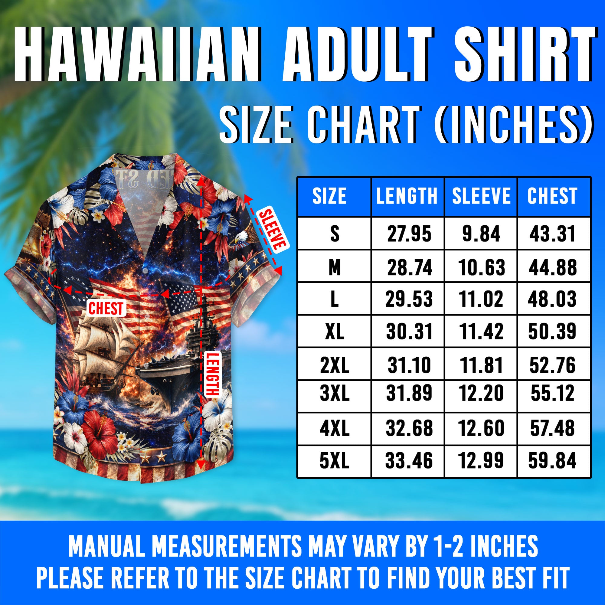 Patriotic 250 Years Hawaiian Shirt American Flag Battleship Summer Vacation Gift