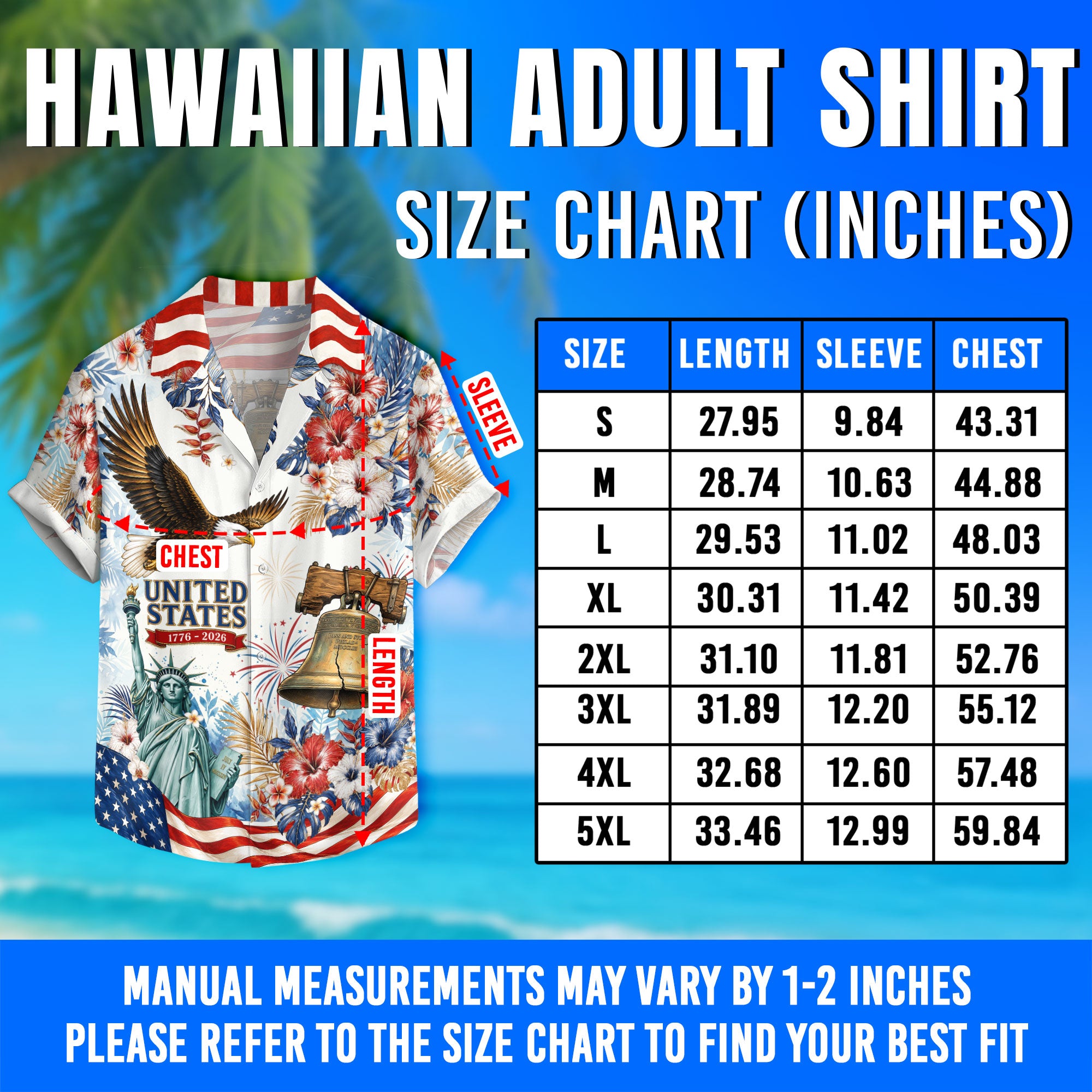 Patriotic 250 Years Hawaiian Shirt American Flag Eagle Independence Day Apparel