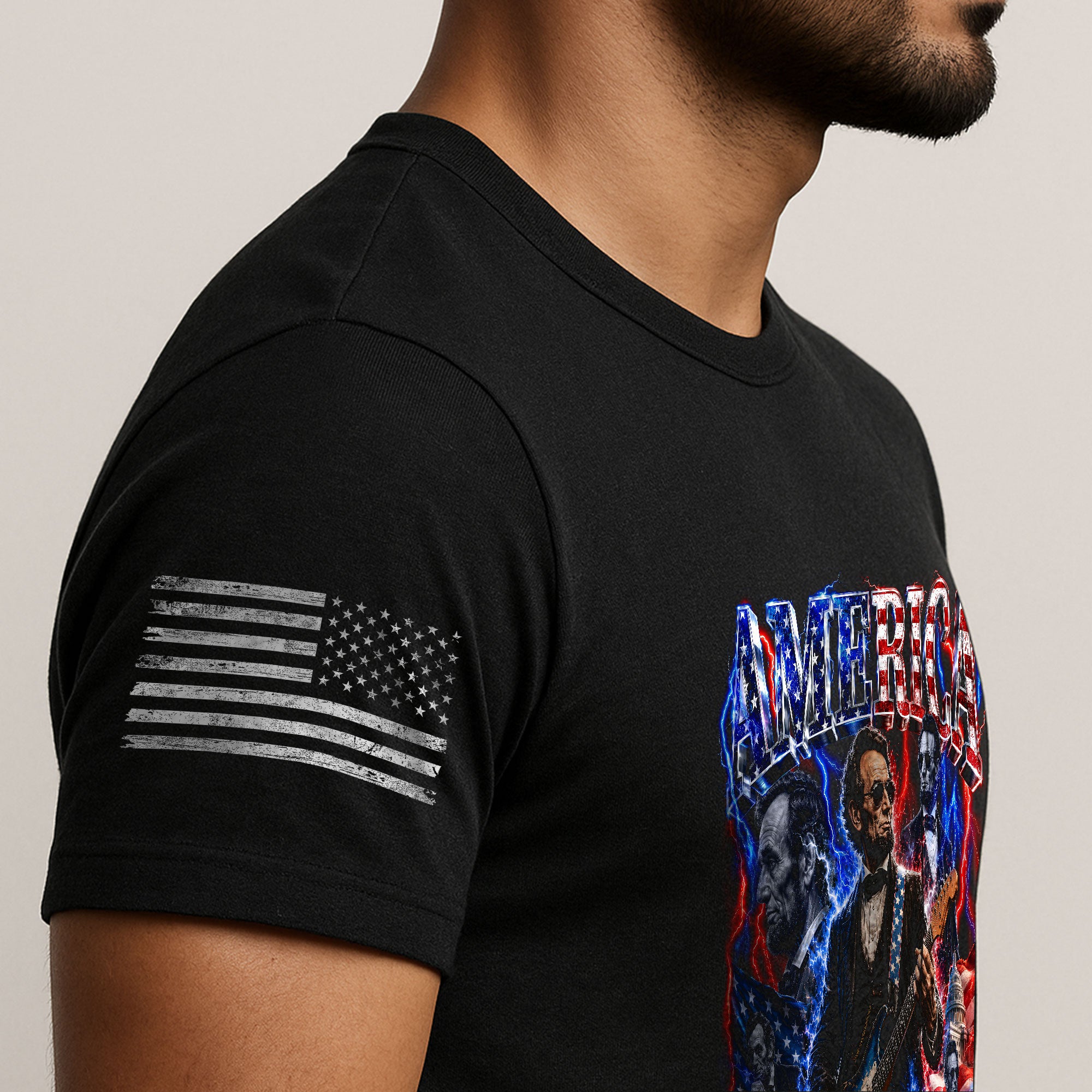 Abraham Lincoln Guitar Shirt Patriotic 1776 2026 American Pride Tee