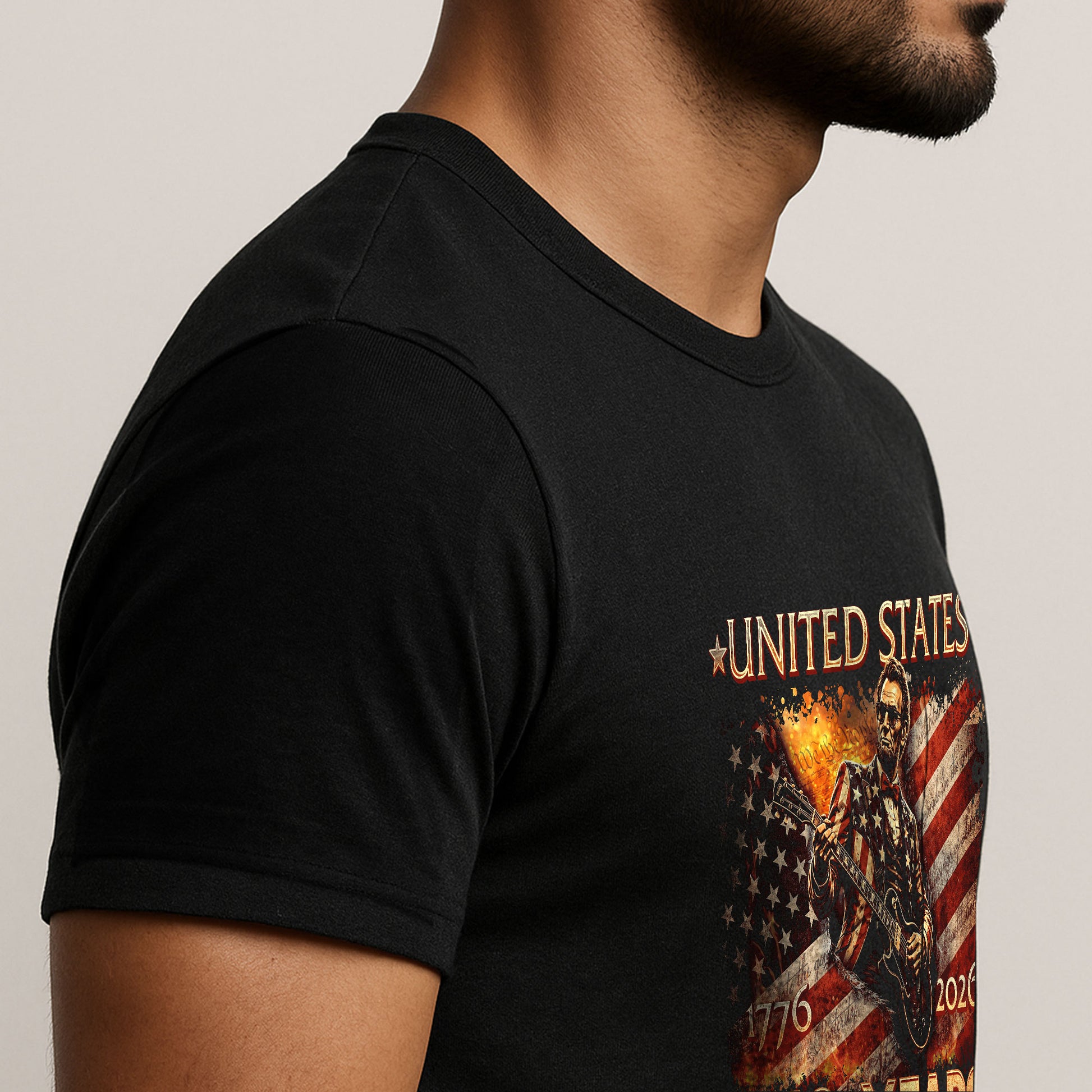 Lincoln 1776-2026 Patriotic Graphic T Shirt - Unisex Summer Tee for History Lovers - Rust Field Wear