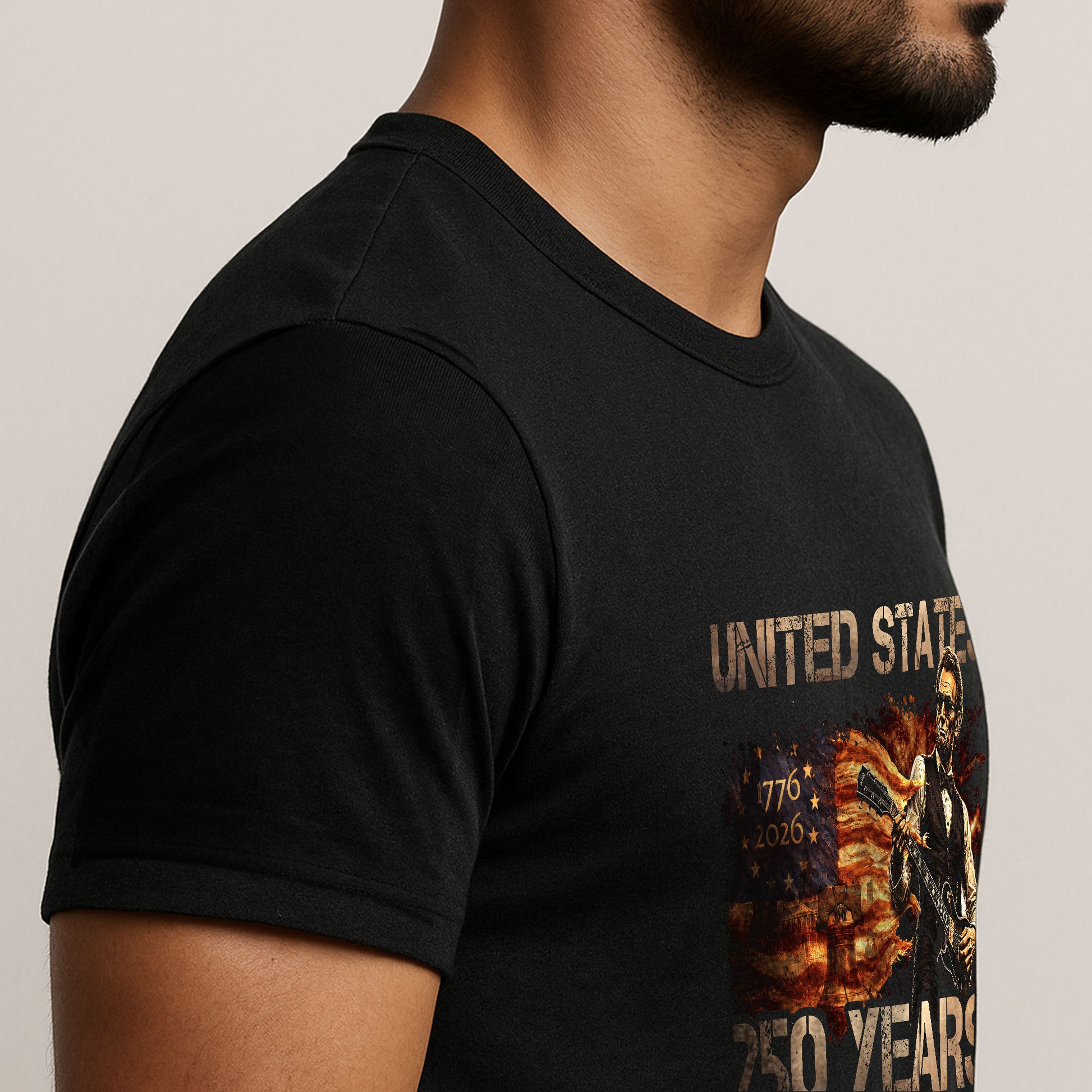 Abraham Lincoln 1776-2026 Patriotic Graphic Tee - Unisex Summer Apparel for Fans - Rust Field Wear