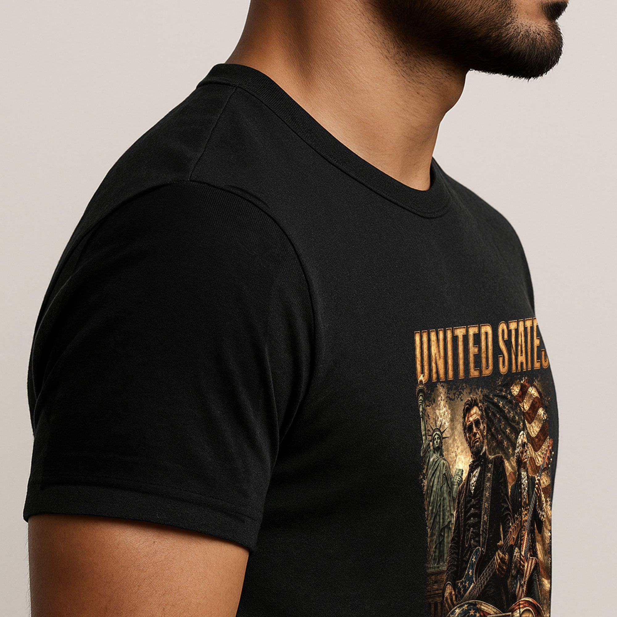 Patriotic 1776-2026 Presidents T Shirt - Lincoln Washington Graphic Unisex Top Item - Rust Field Wear