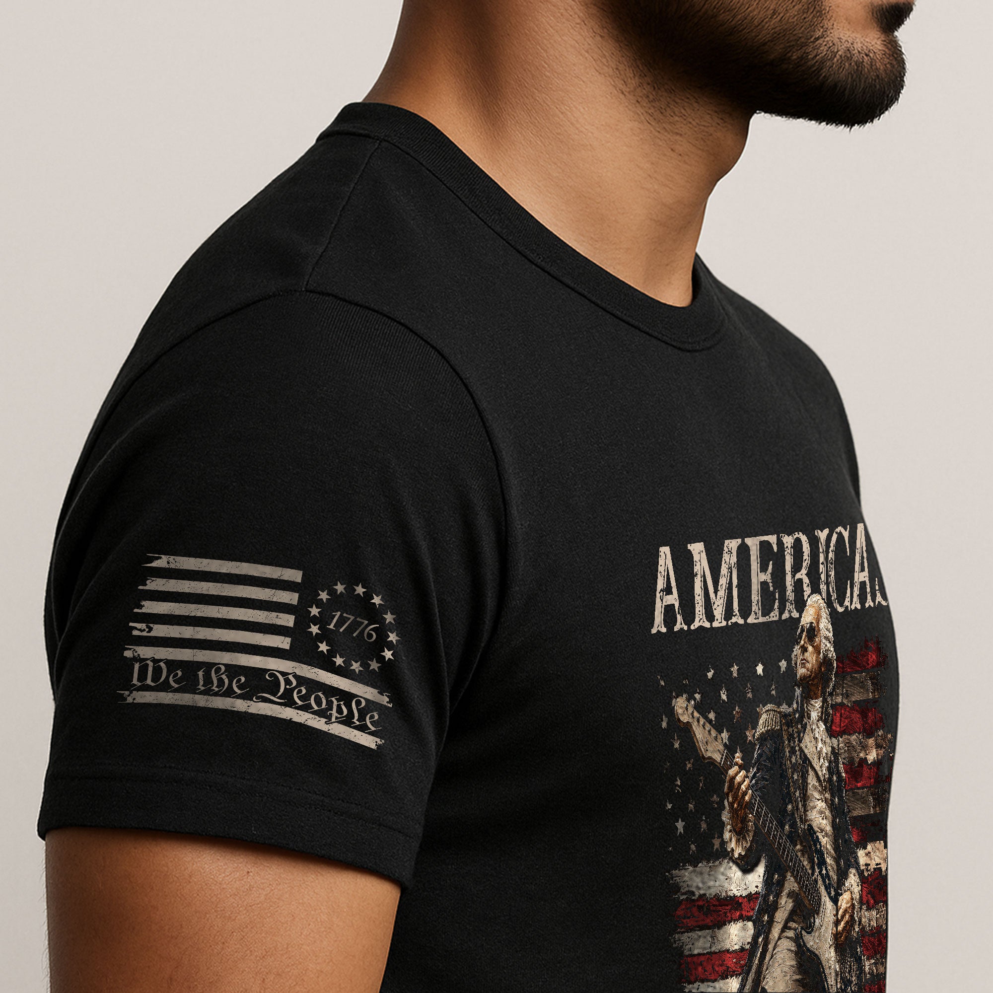 Iconic George Washington Guitar Shirt 1776-2026 Patriotic Graphic Tee Heritage Apparel Gift