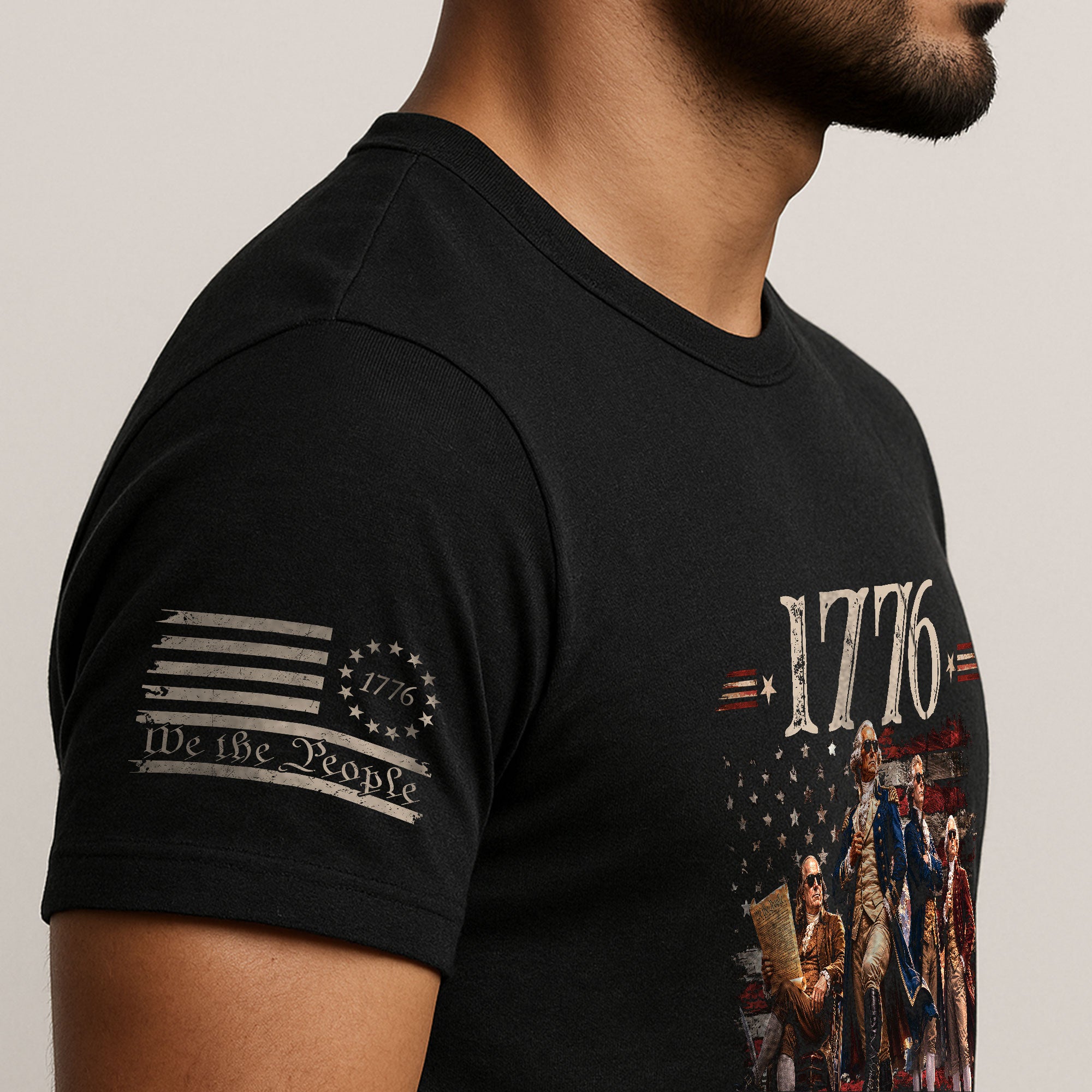 1776 National Champs Shirt Retro Independence Day Men American Pride Graphic Tee