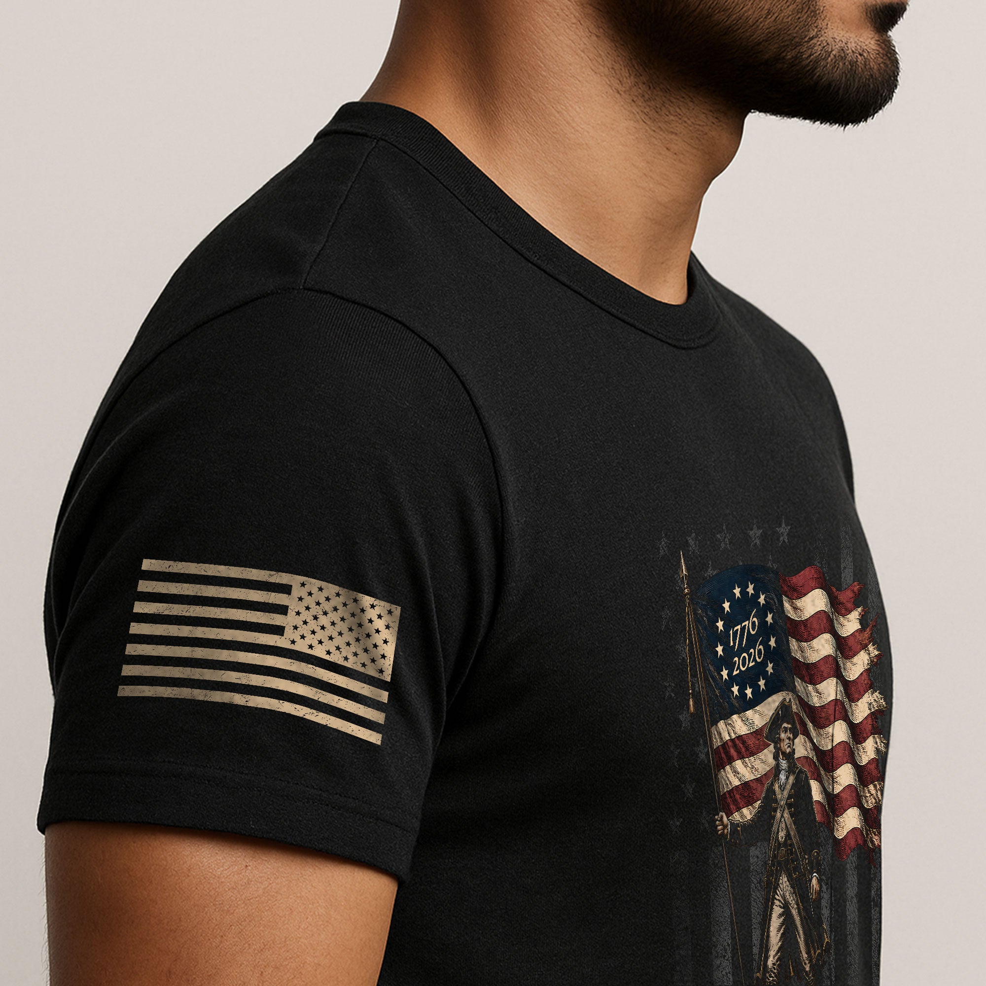 250th Anniversary Freedom Tee - Vintage George Washington Patriotic Cotton Graphic Shirt