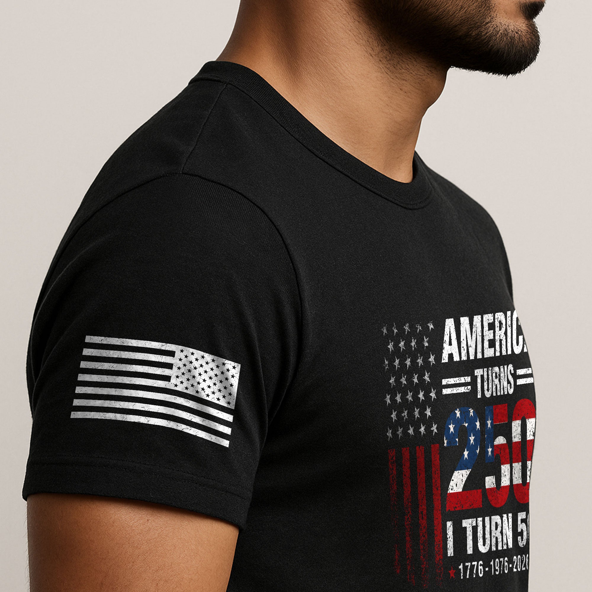 Vintage Style 250 & 50 Birthday Shirt: 1776-2026 Patriotic Anniversary Graphic Tee