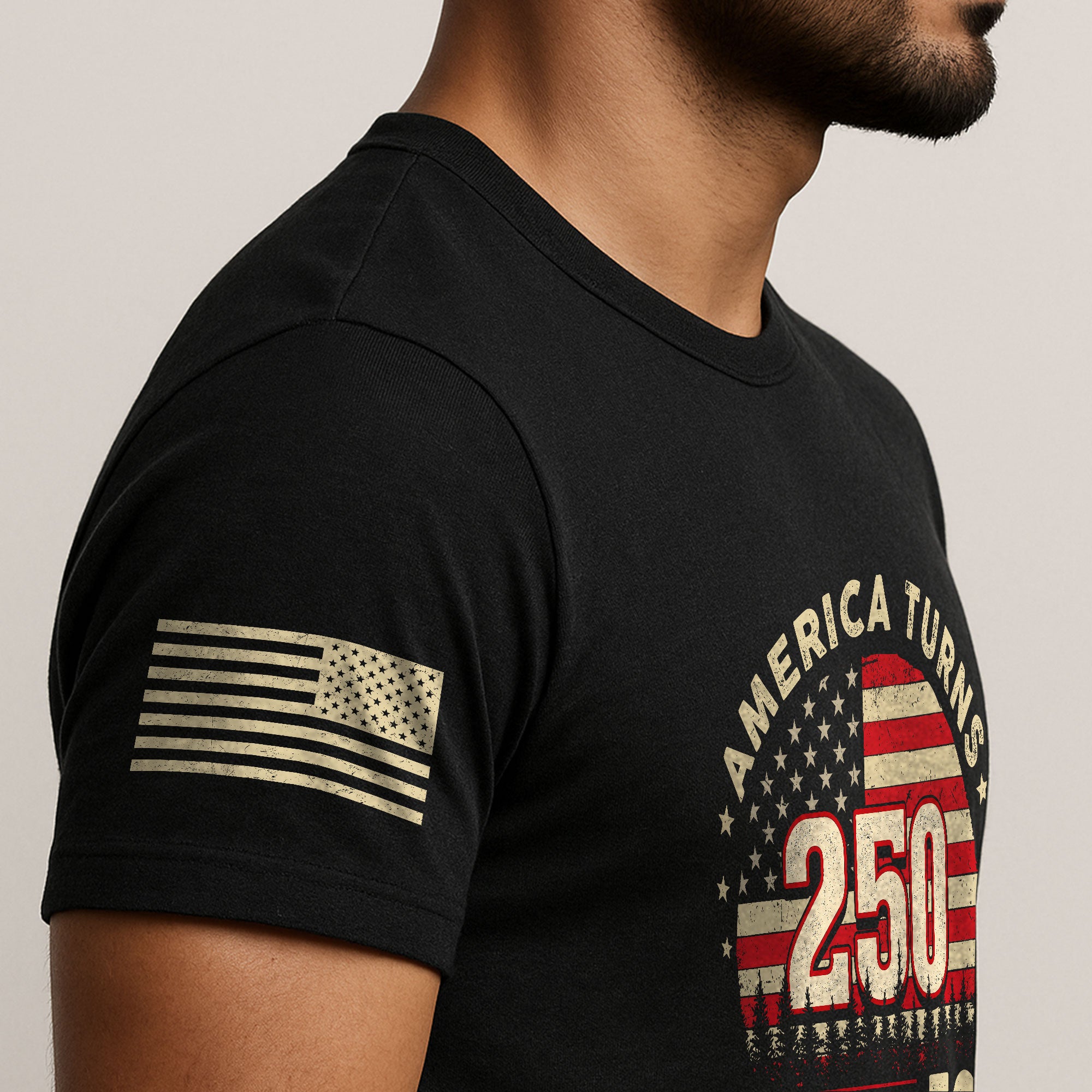 Awesome 1776 2026 Birthday Shirt America Turns 250 And I Turn 50 Patriotic Graphic Tee