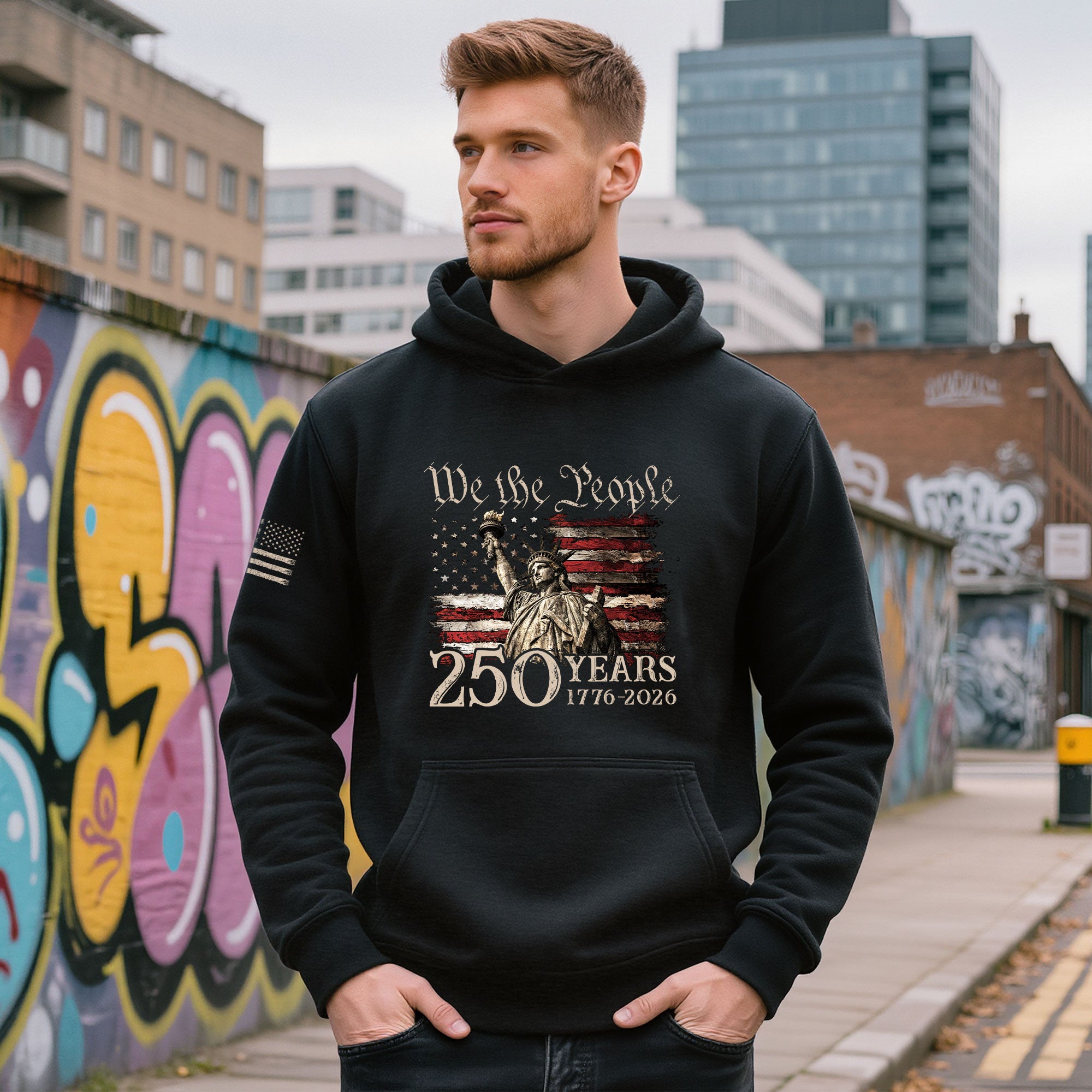 250th Anniversary USA Hoodie 1776–2026, American Patriotic Celebration Wear