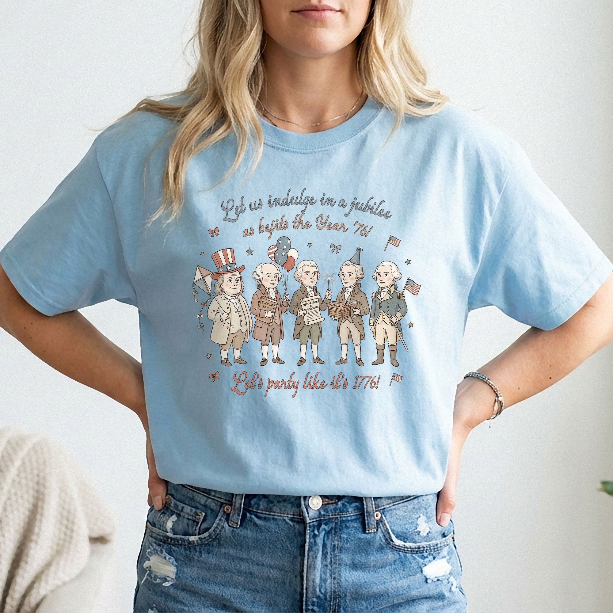 Funny Founding Fathers Shirt Let's Party Like It's 1776 Patriotic 250 Years