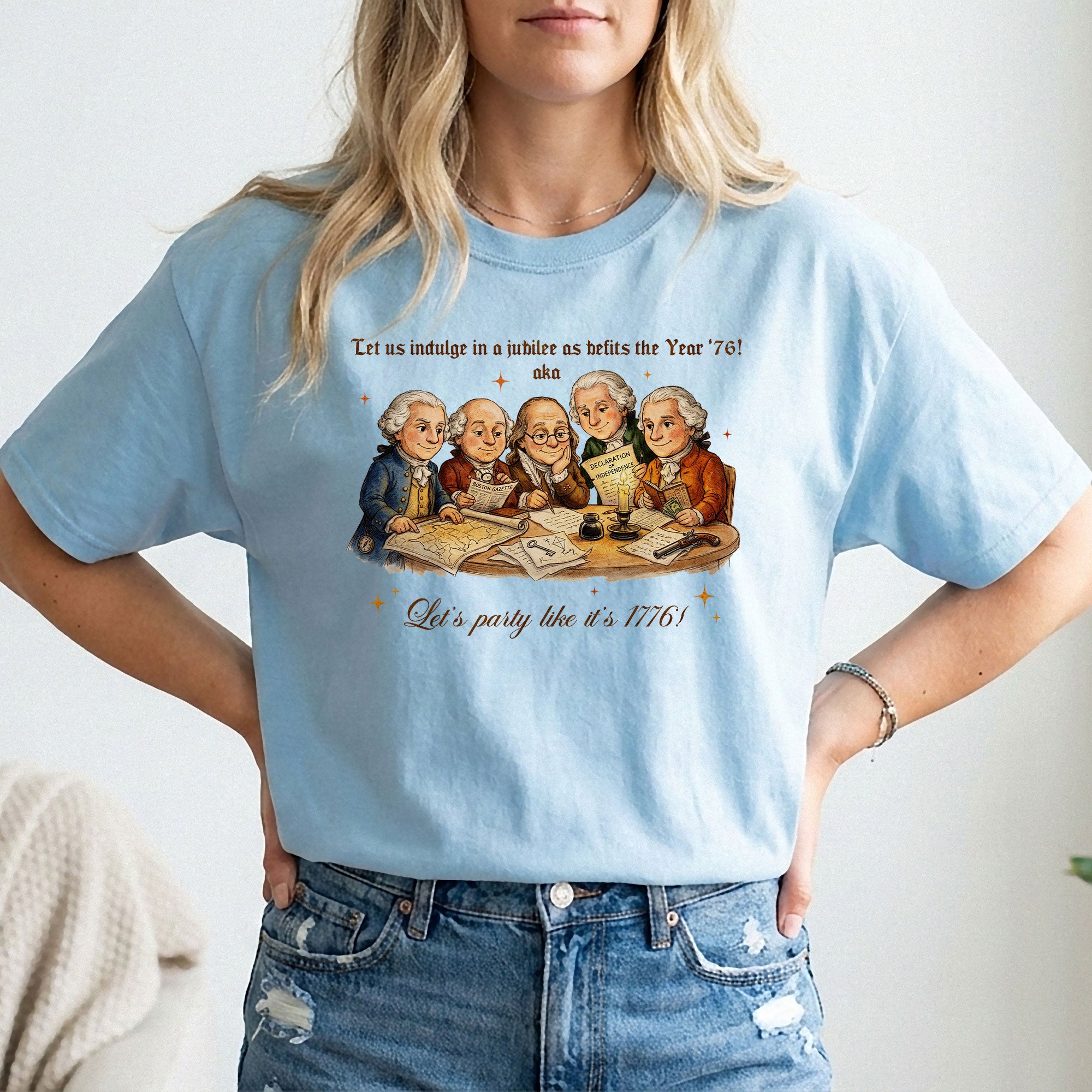 Funny Founding Fathers 1776 Vintage T-Shirt Patriotic 250th Anniversary USA