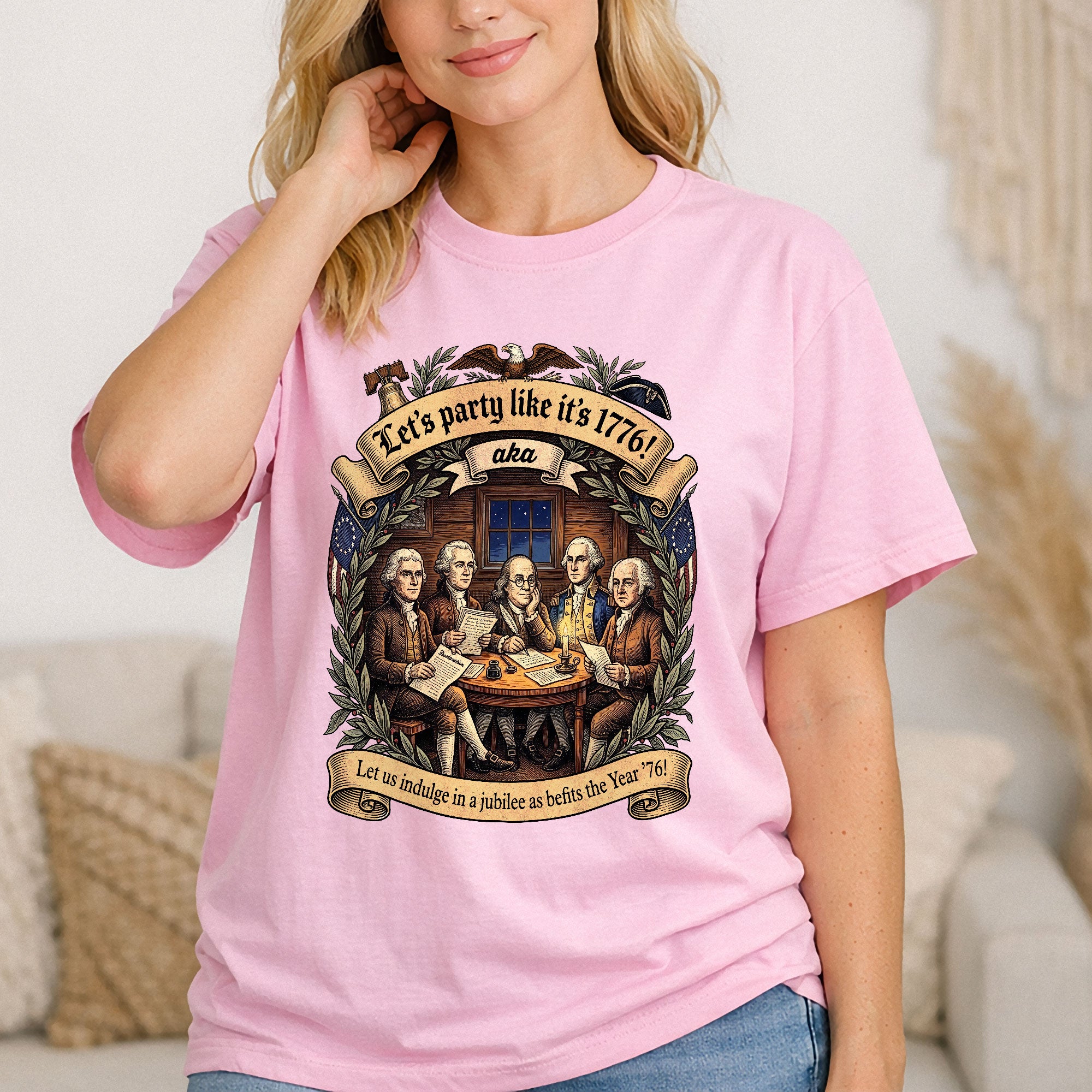 Let’s Party Like It’s 1776 Shirt Vintage Founding Fathers Patriotic USA