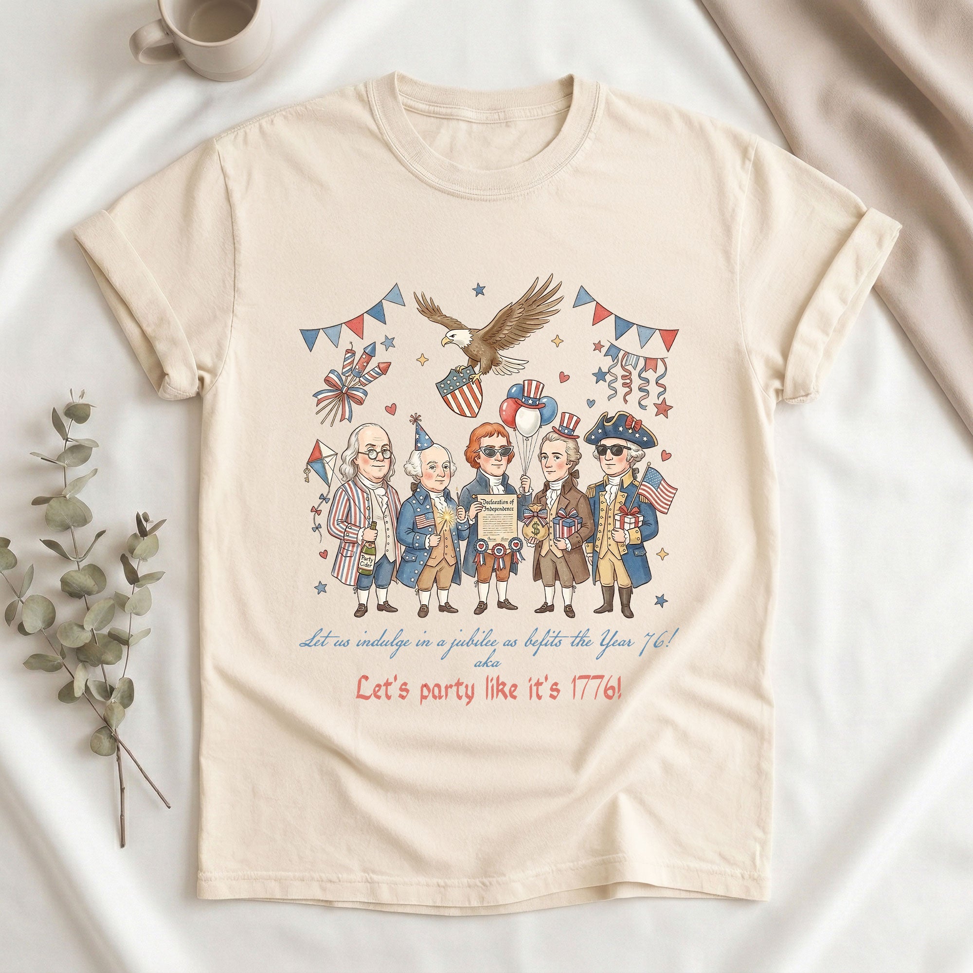 Funny Founding Fathers 1776 Party Shirt Patriotic Eagle Vintage America 250 Years