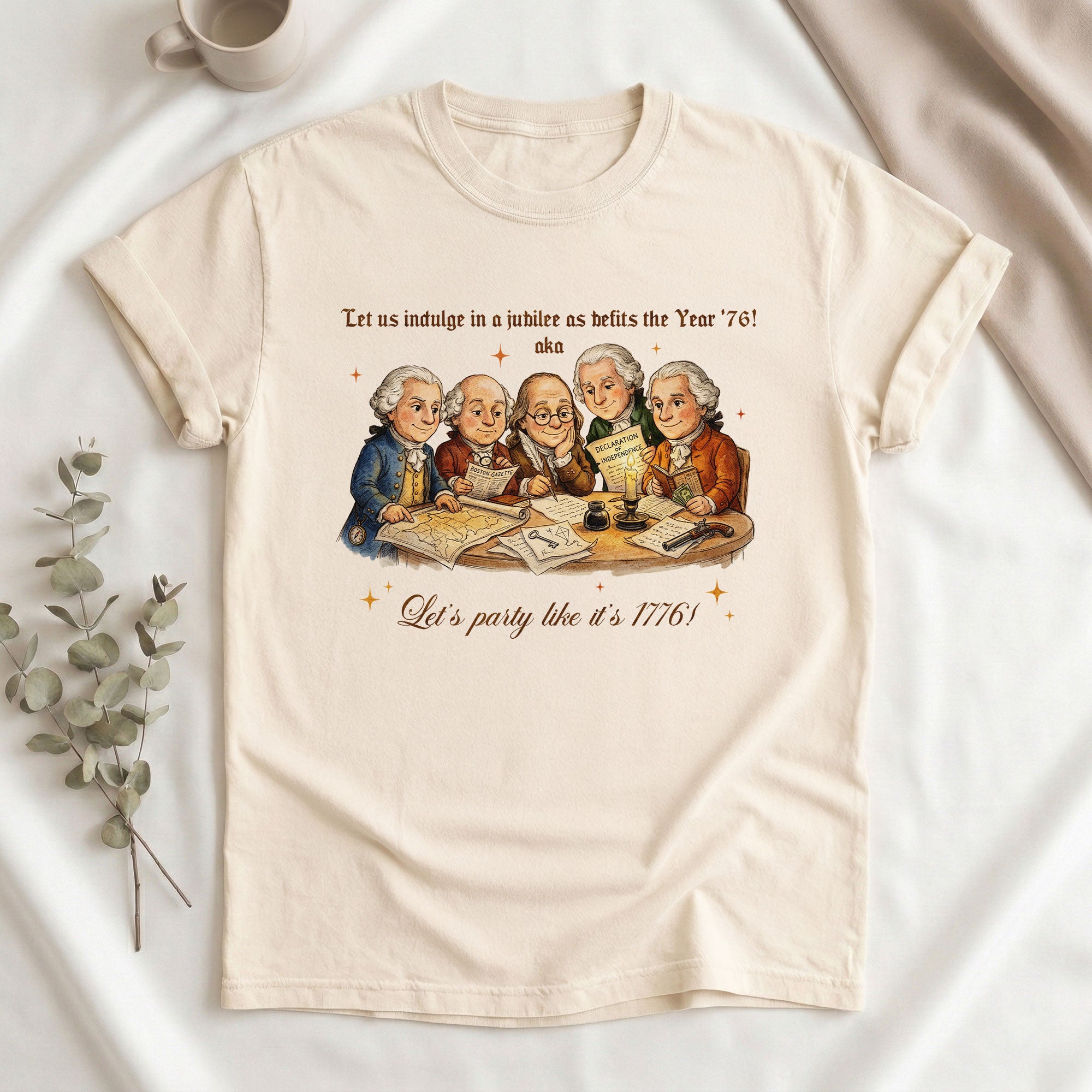 Funny Founding Fathers 1776 Vintage T-Shirt Patriotic 250th Anniversary USA