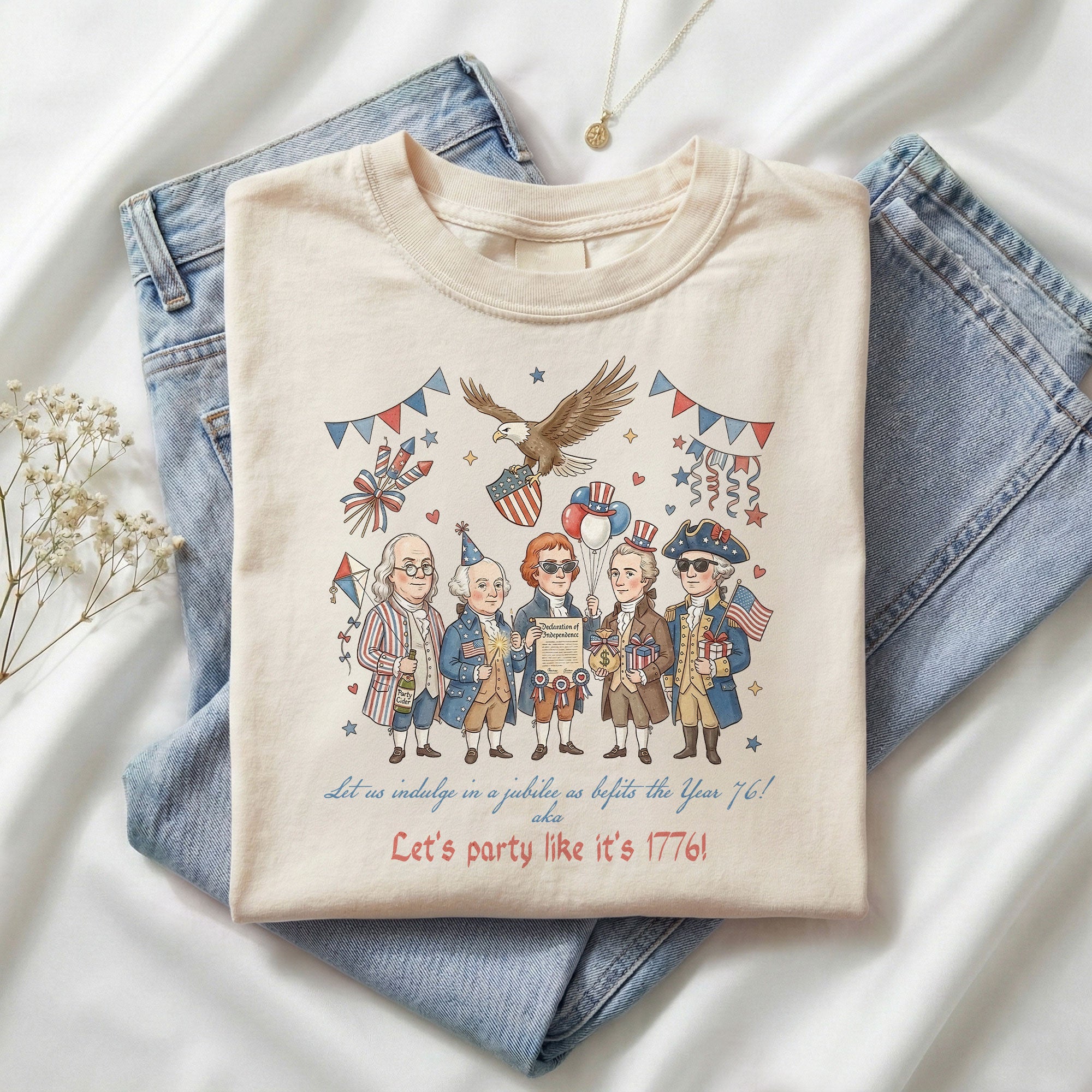 Funny Founding Fathers 1776 Party Shirt Patriotic Eagle Vintage America 250 Years