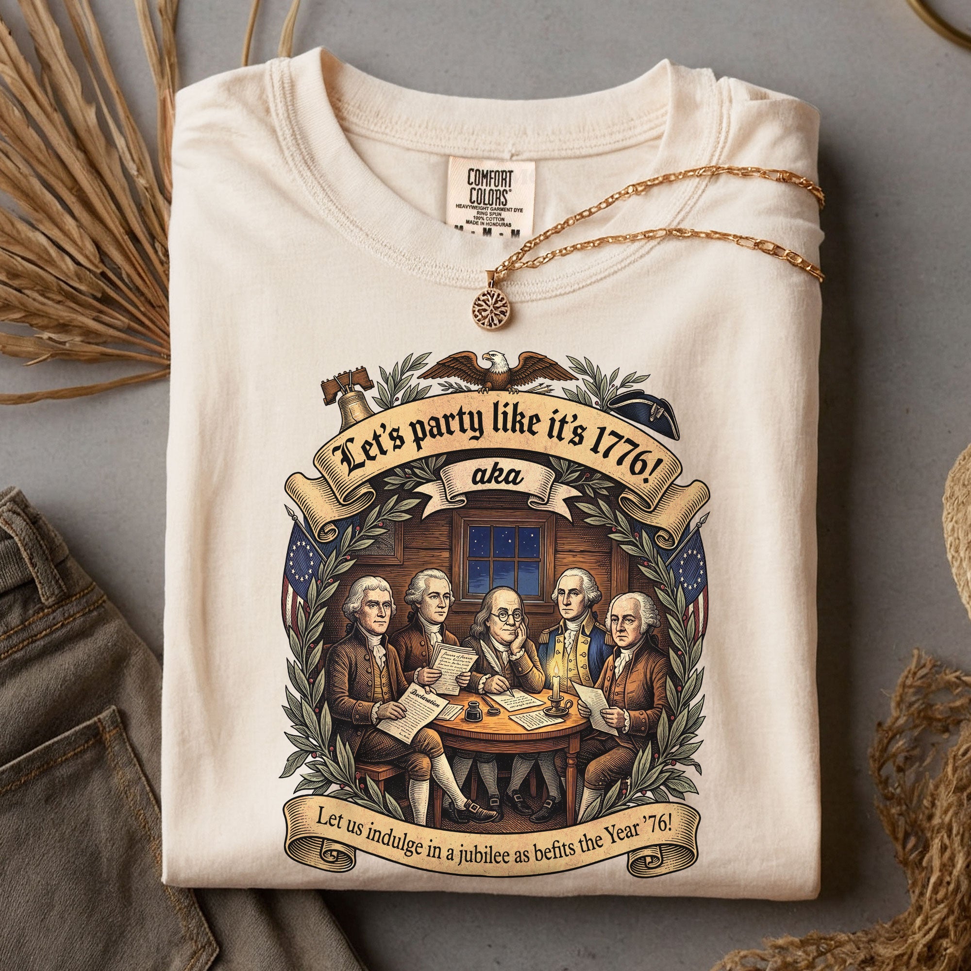 Let’s Party Like It’s 1776 Shirt Vintage Founding Fathers Patriotic USA