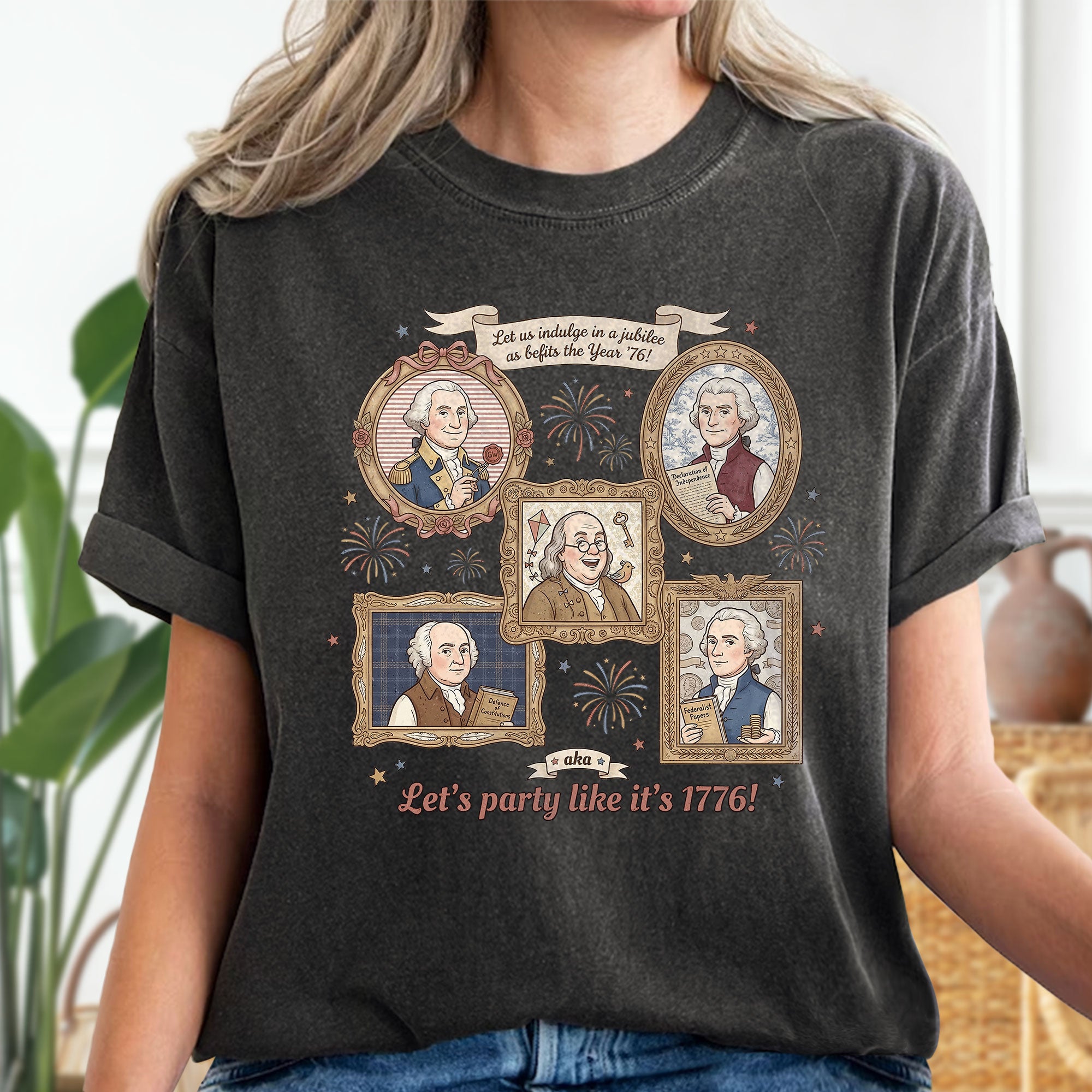 Patriotic 1776 Funny Founding Fathers Shirt Vintage America Independence