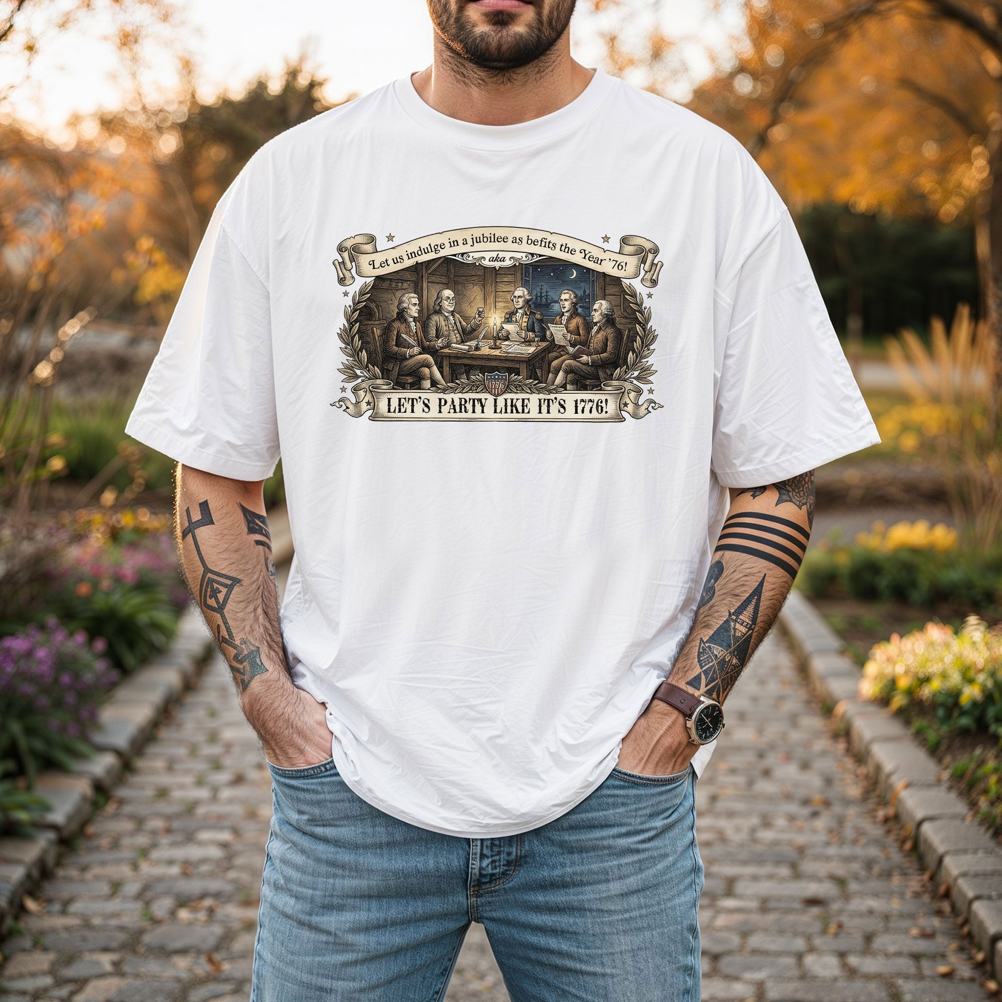 Patriotic Founding Fathers Shirt 1776 Vintage American History Party