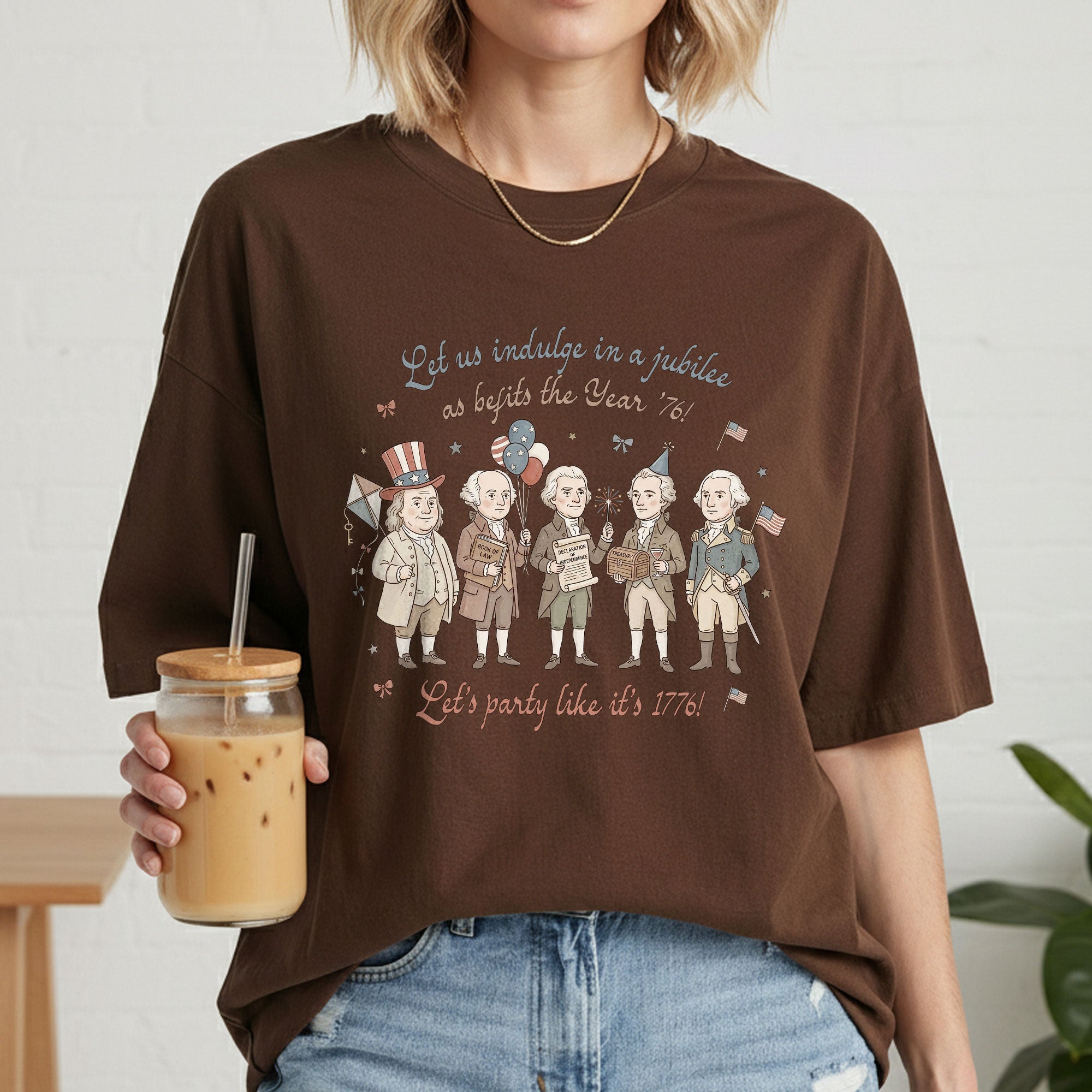 Funny Founding Fathers Shirt Let's Party Like It's 1776 Patriotic 250 Years