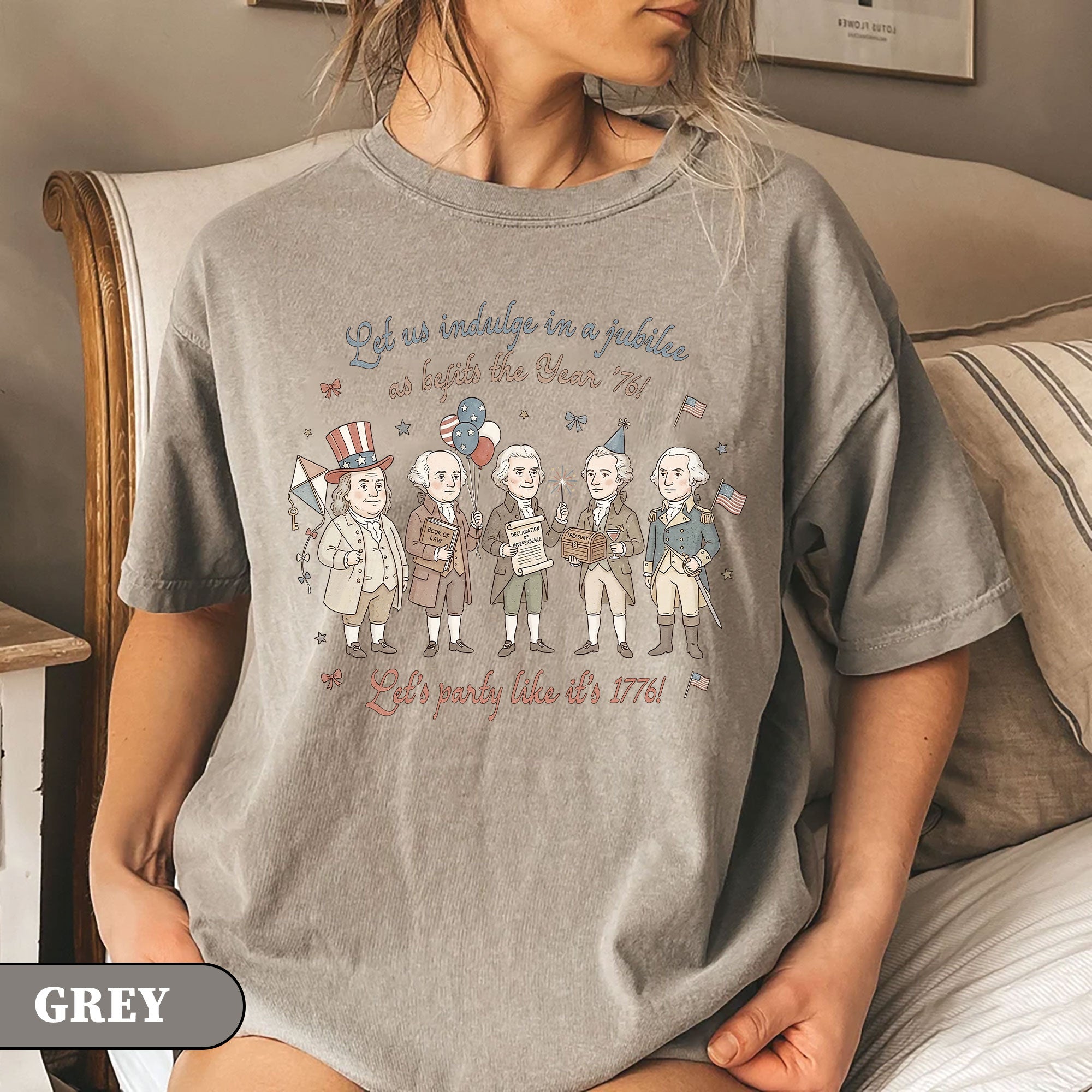 Funny Founding Fathers Shirt Let's Party Like It's 1776 Patriotic 250 Years