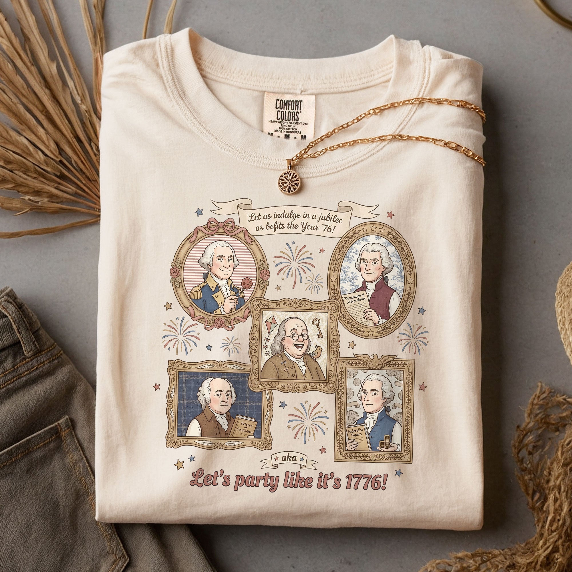 Patriotic 1776 Funny Founding Fathers Shirt Vintage America Independence