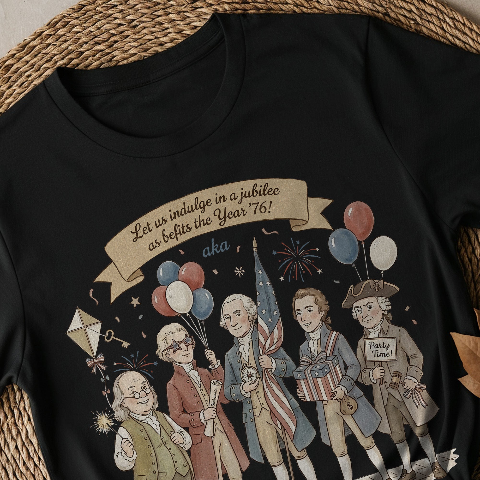 Vintage Funny Founding Fathers Shirt Let's Party Like It's 1776 Patriotic