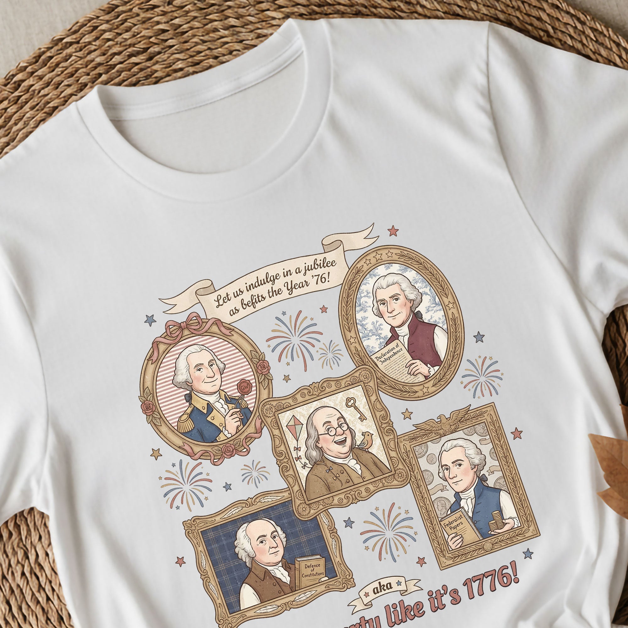 Patriotic 1776 Funny Founding Fathers Shirt Vintage America Independence