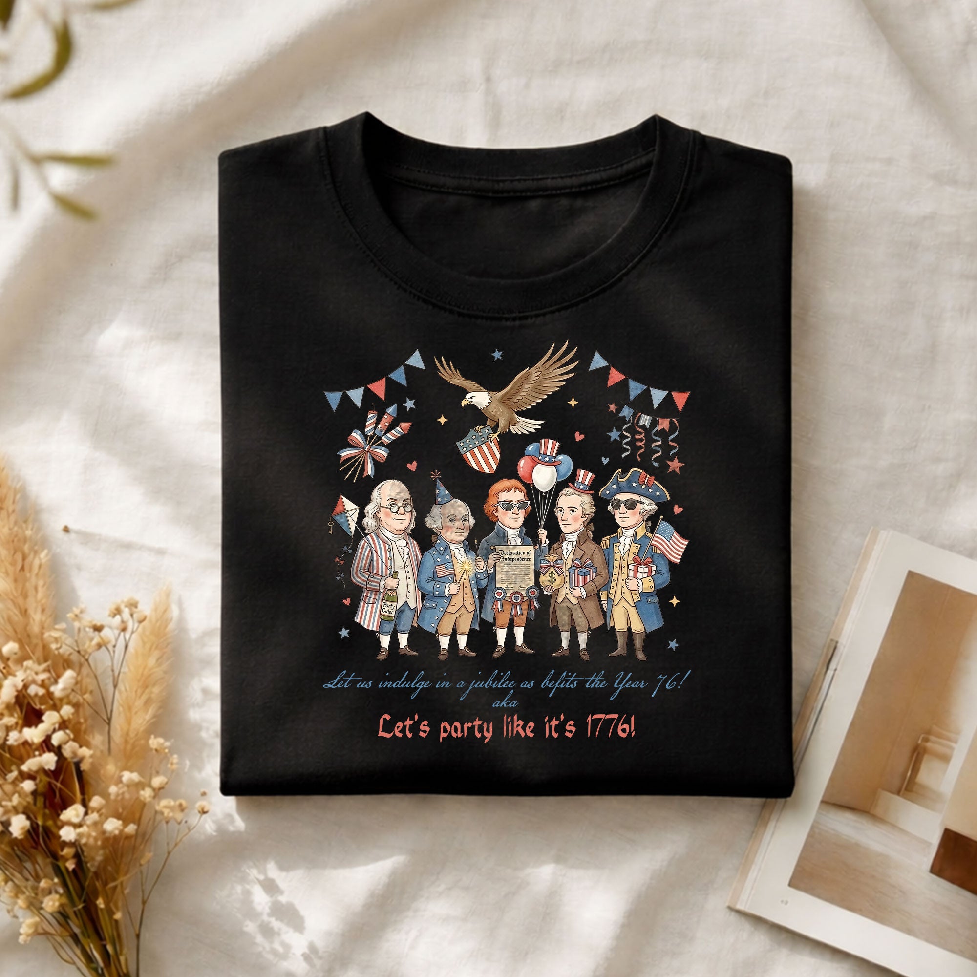 Funny Founding Fathers 1776 Party Shirt Patriotic Eagle Vintage America 250 Years