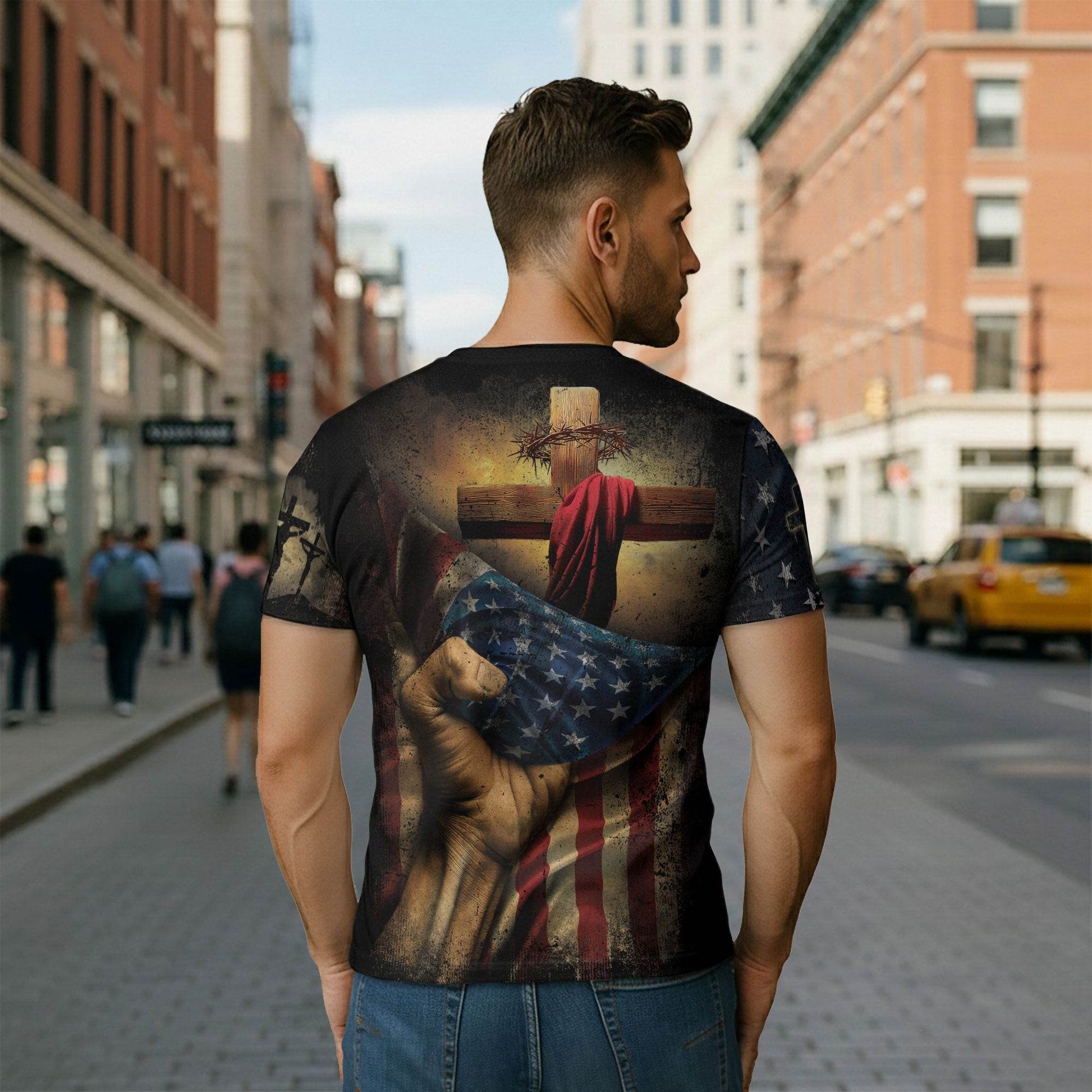 I Can’t But I Know A Guy – Patriotic Cross Christian T-shirt - Rust Field Wear