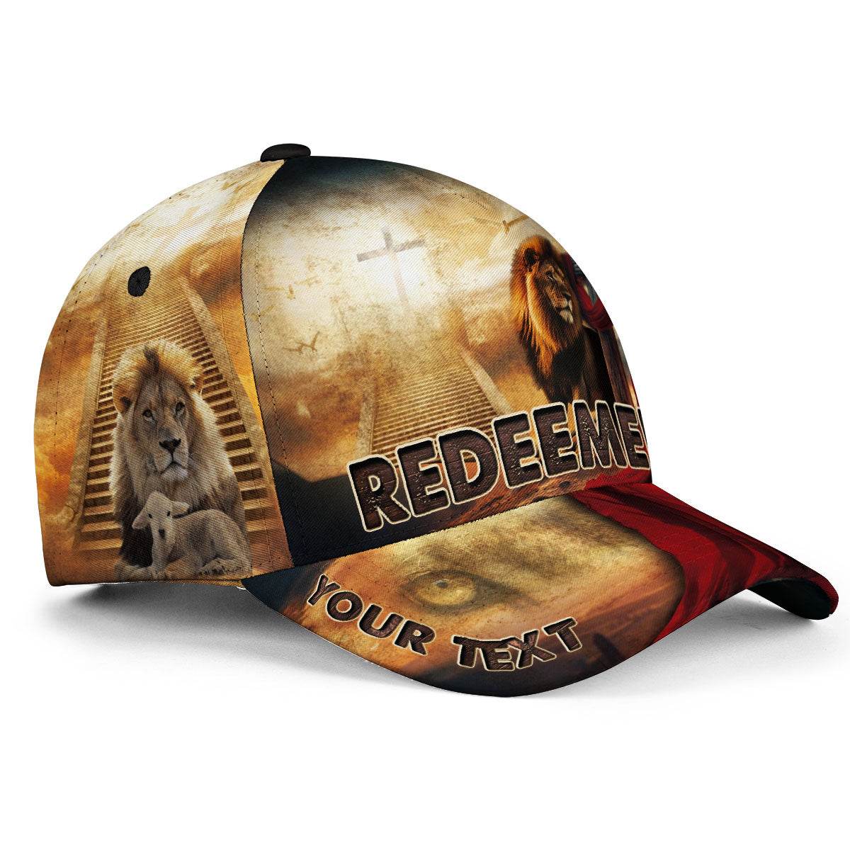 REDEEMED Custom Lion & Cross Cap – The Way, The Truth, The Life - Rust Field Wear
