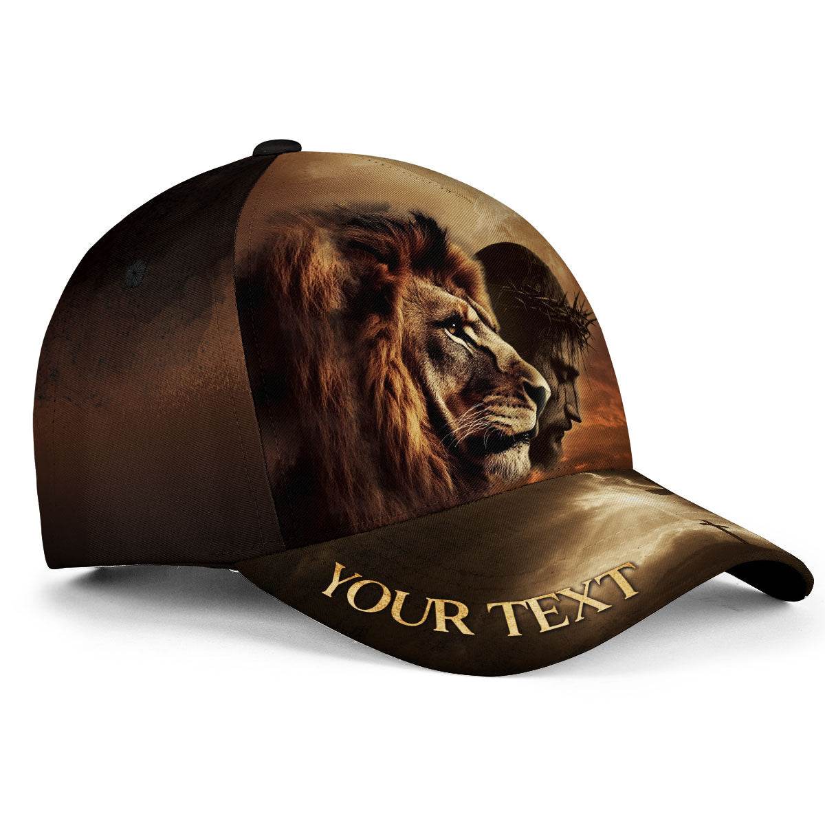 REDEEMED Lion and Christ Crown Cap – Custom Christian Hat - Rust Field Wear