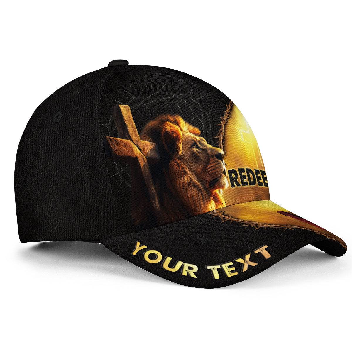 REDEEMED – Lion of Judah & Cross Customized Hat - Rust Field Wear