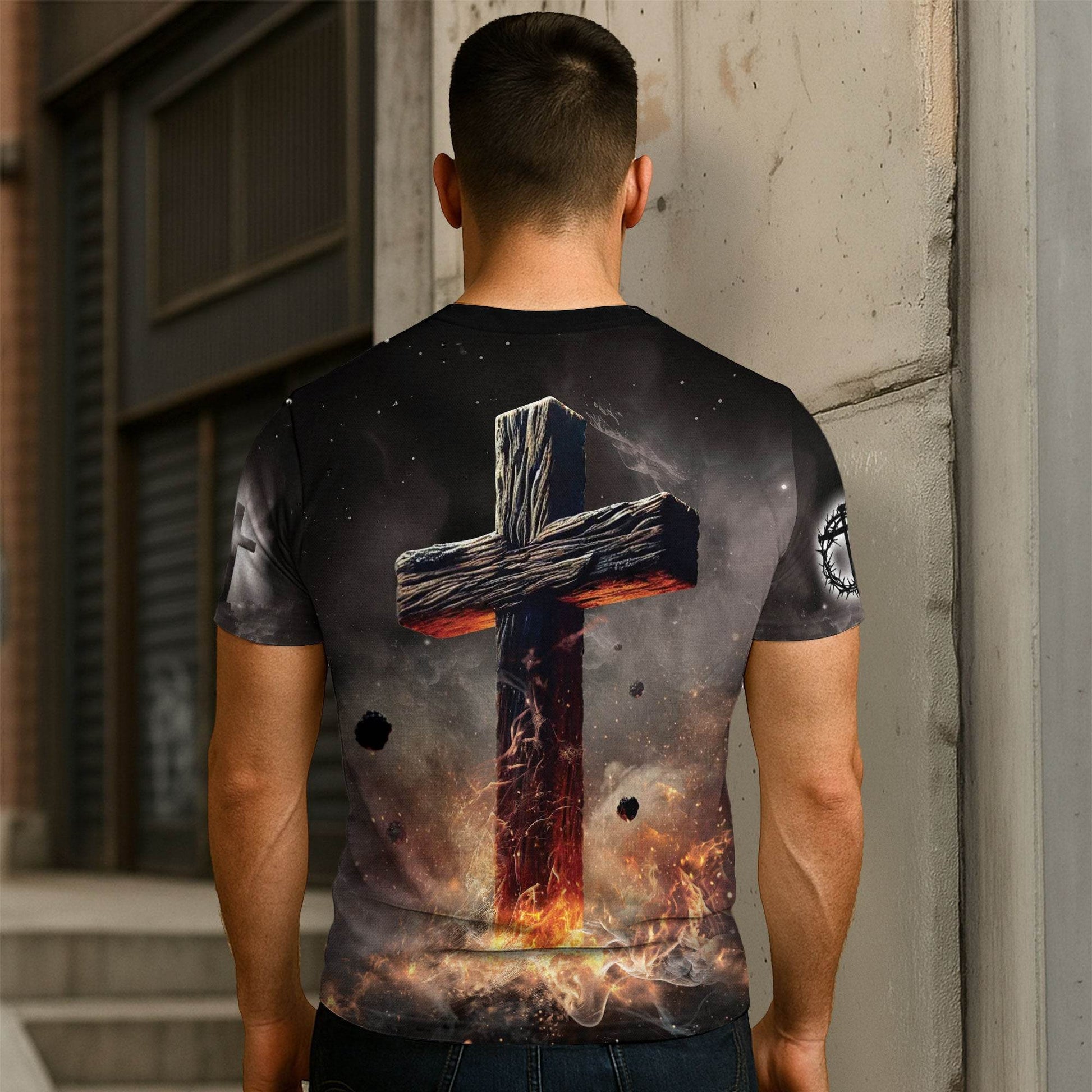 The Lion & The Cross – Jesus: The Way, The Truth, The Life T-shirt - Rust Field Wear