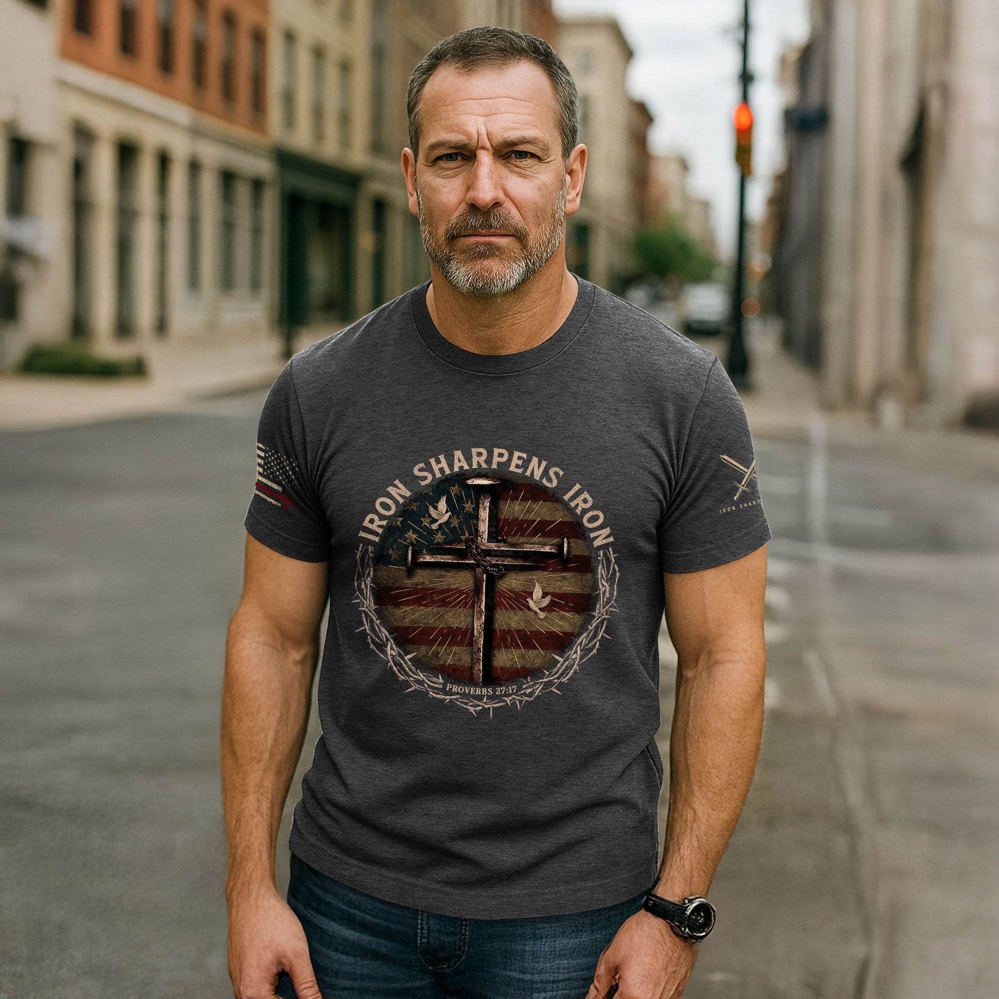 Iron Sharpens Iron T-shirt - Rust Field Wear