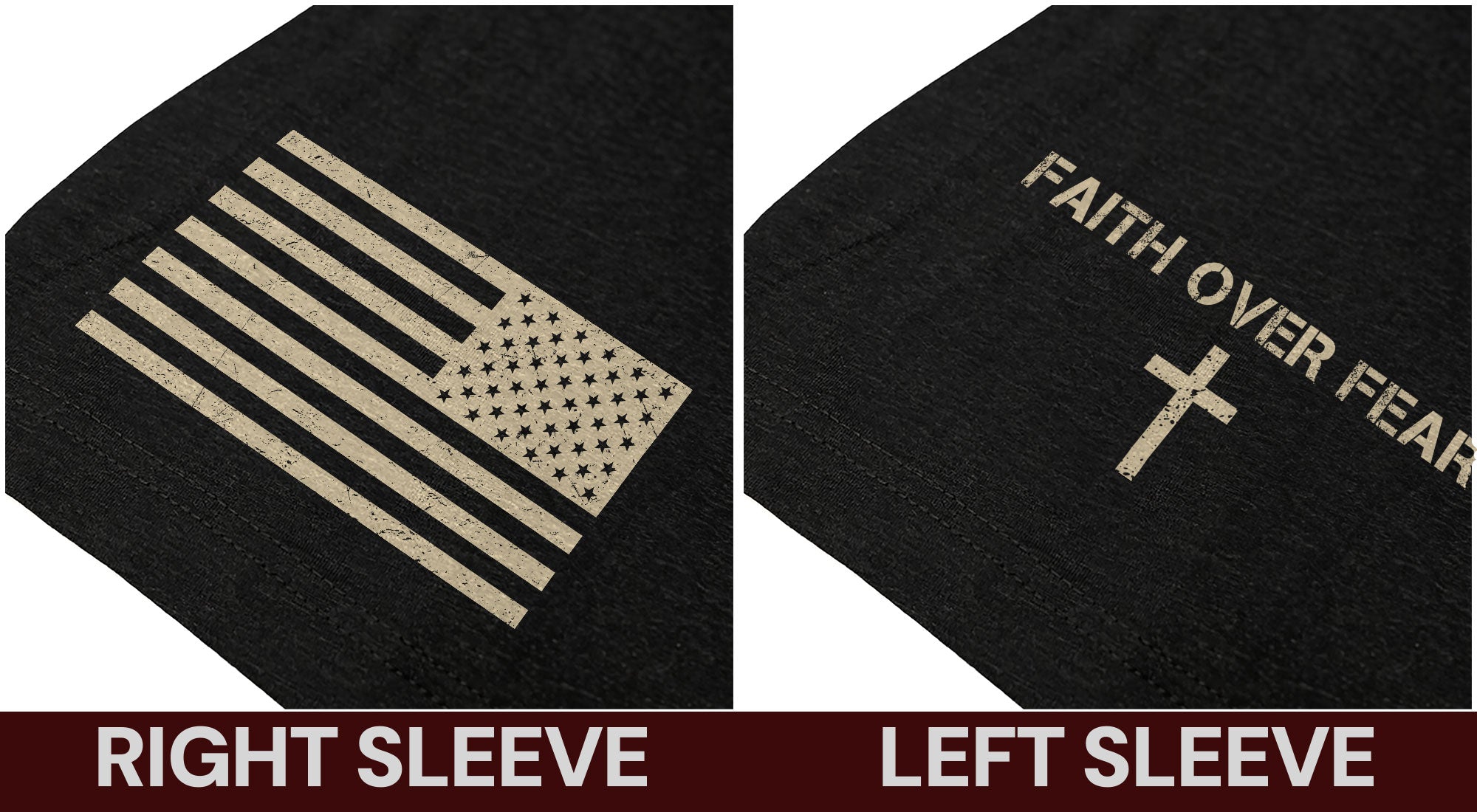 Faith Over Fear Rustic Cross T-Shirt