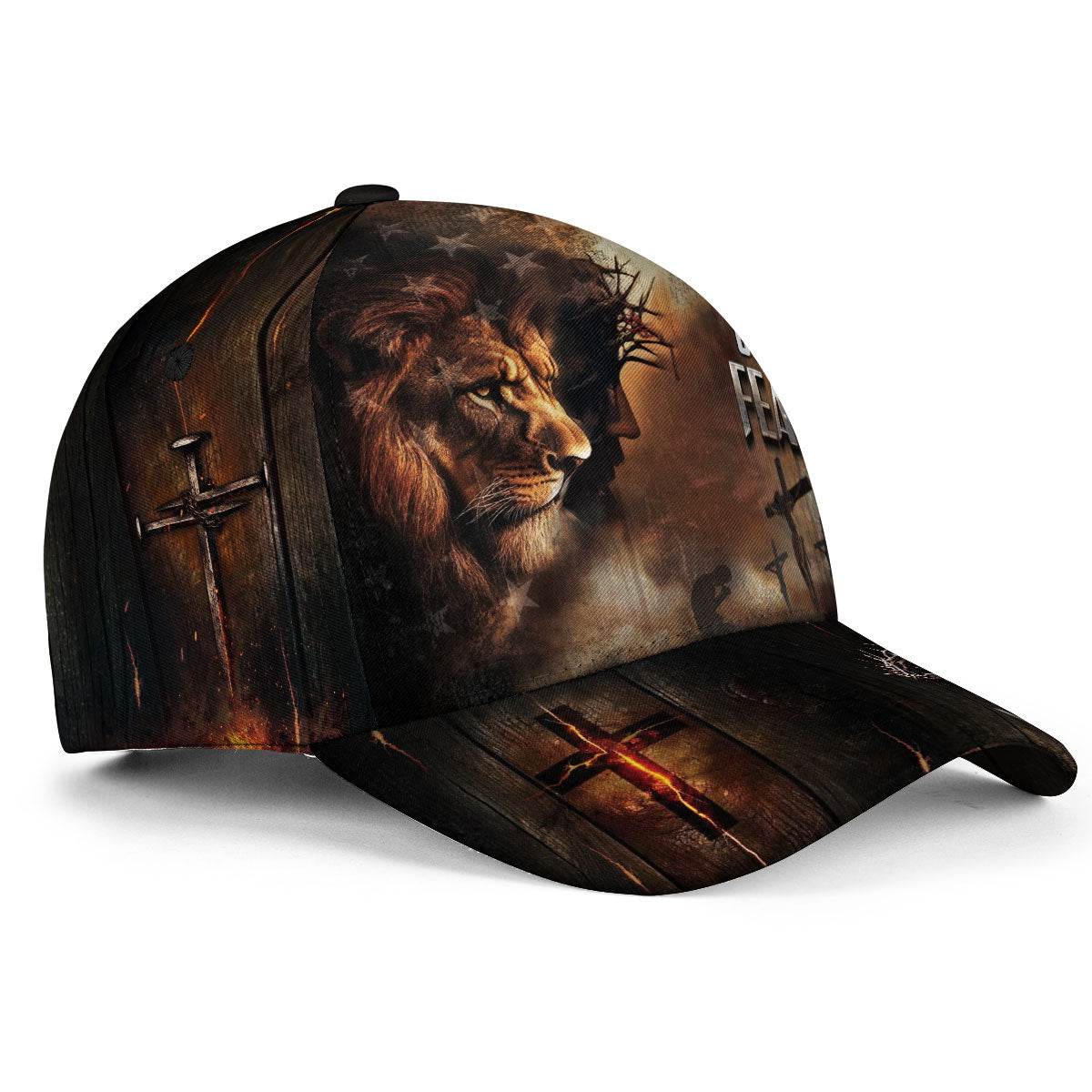 Custom Faith Over Fear Cross Hat - Rust Field Wear
