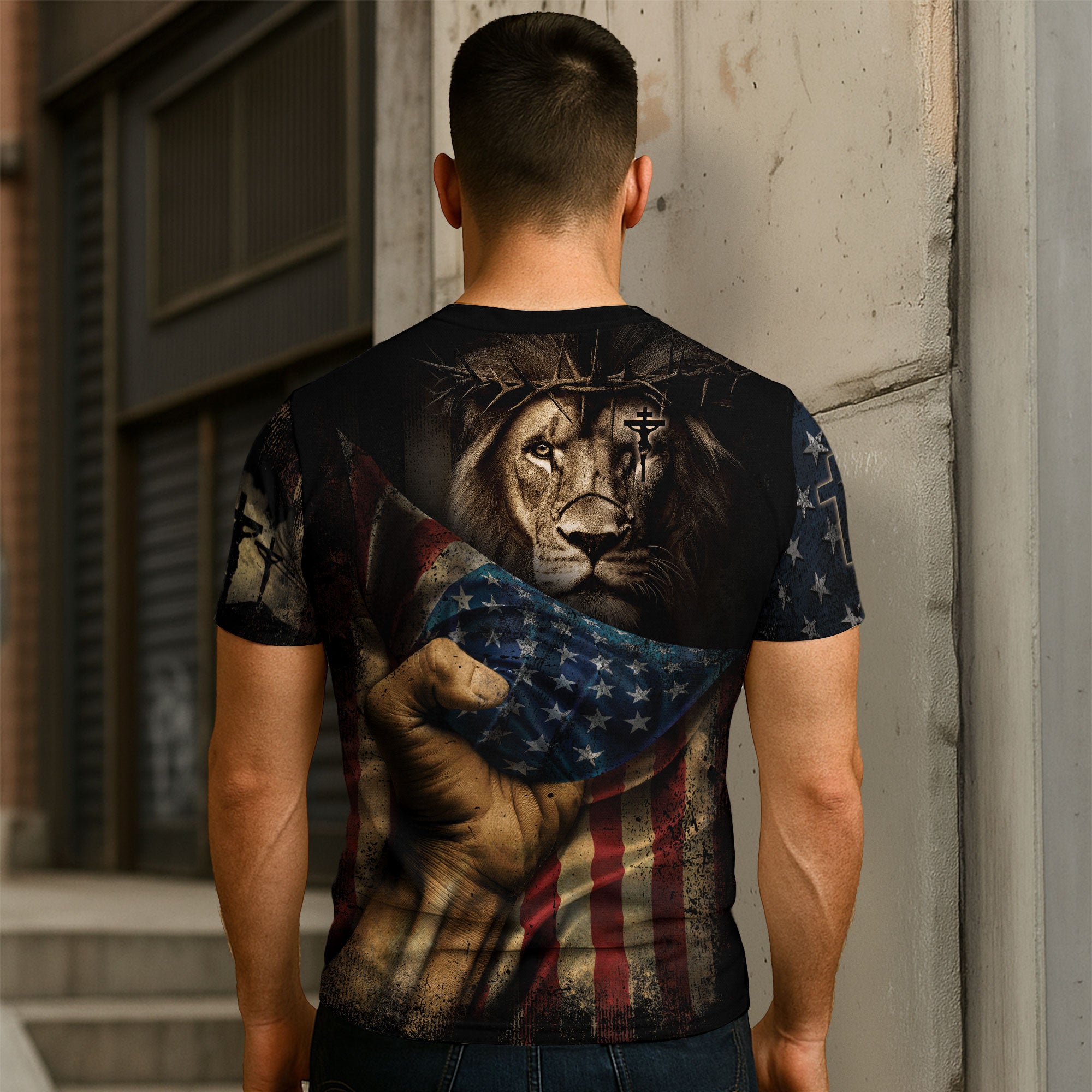 Jesus Is the Truth | Crown of Thorns & Patriotic Lion Faithwear