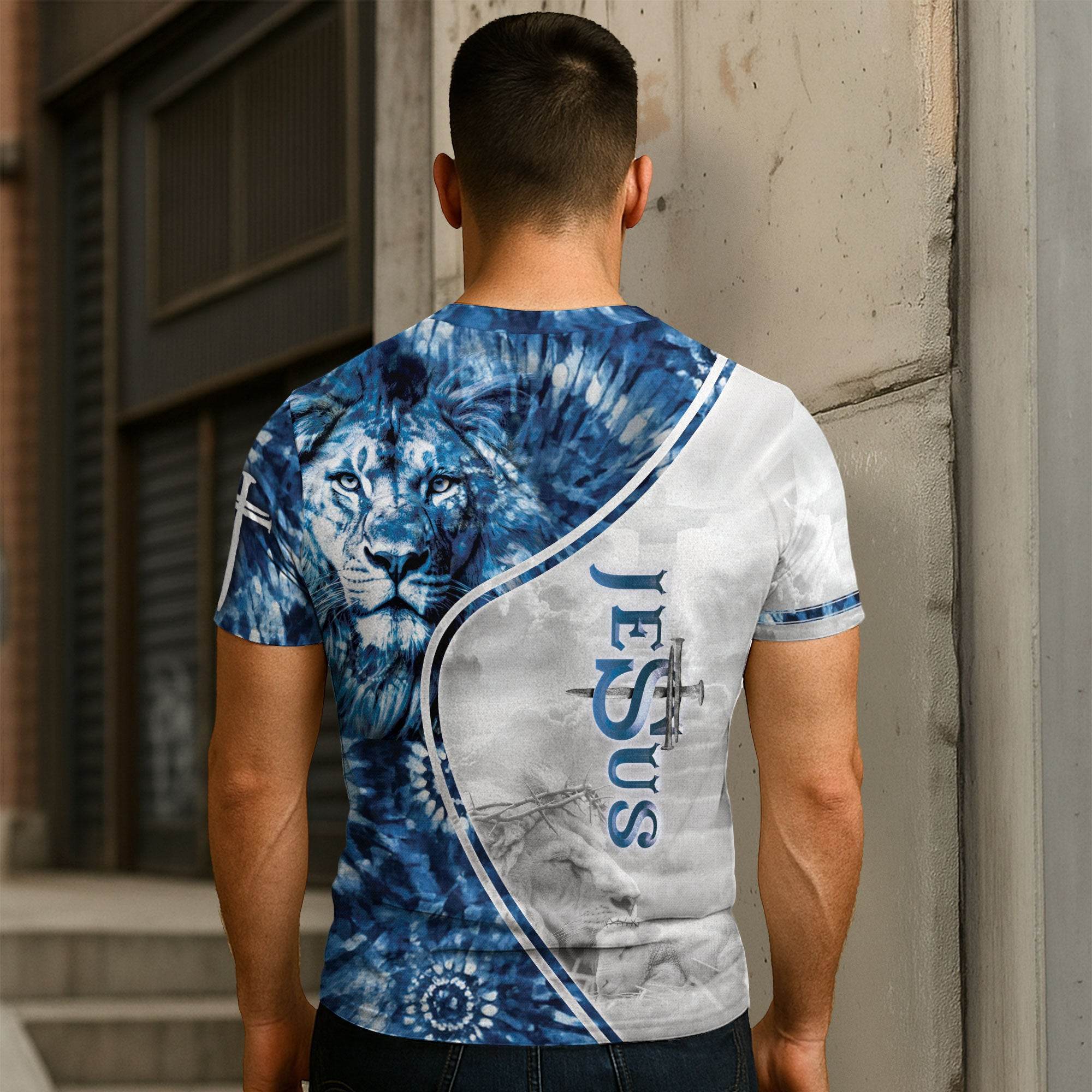 Blue Eyed Lion "Rooted In Christ" Colossians 2:7 Religious T-Shirt