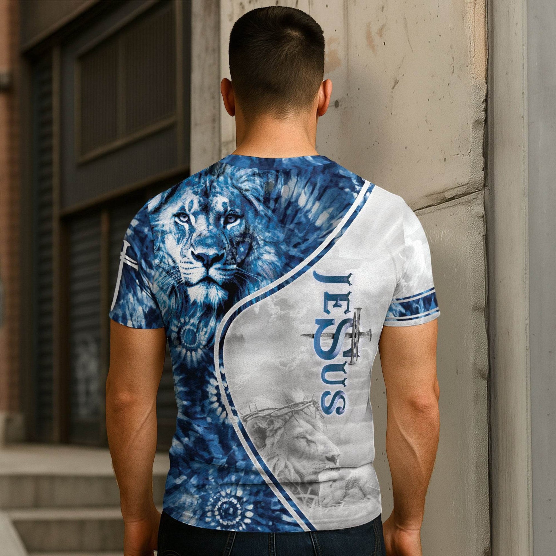 Yahweh Reigns with Lion & Cross of Power T-Shirt - Rust Field Wear
