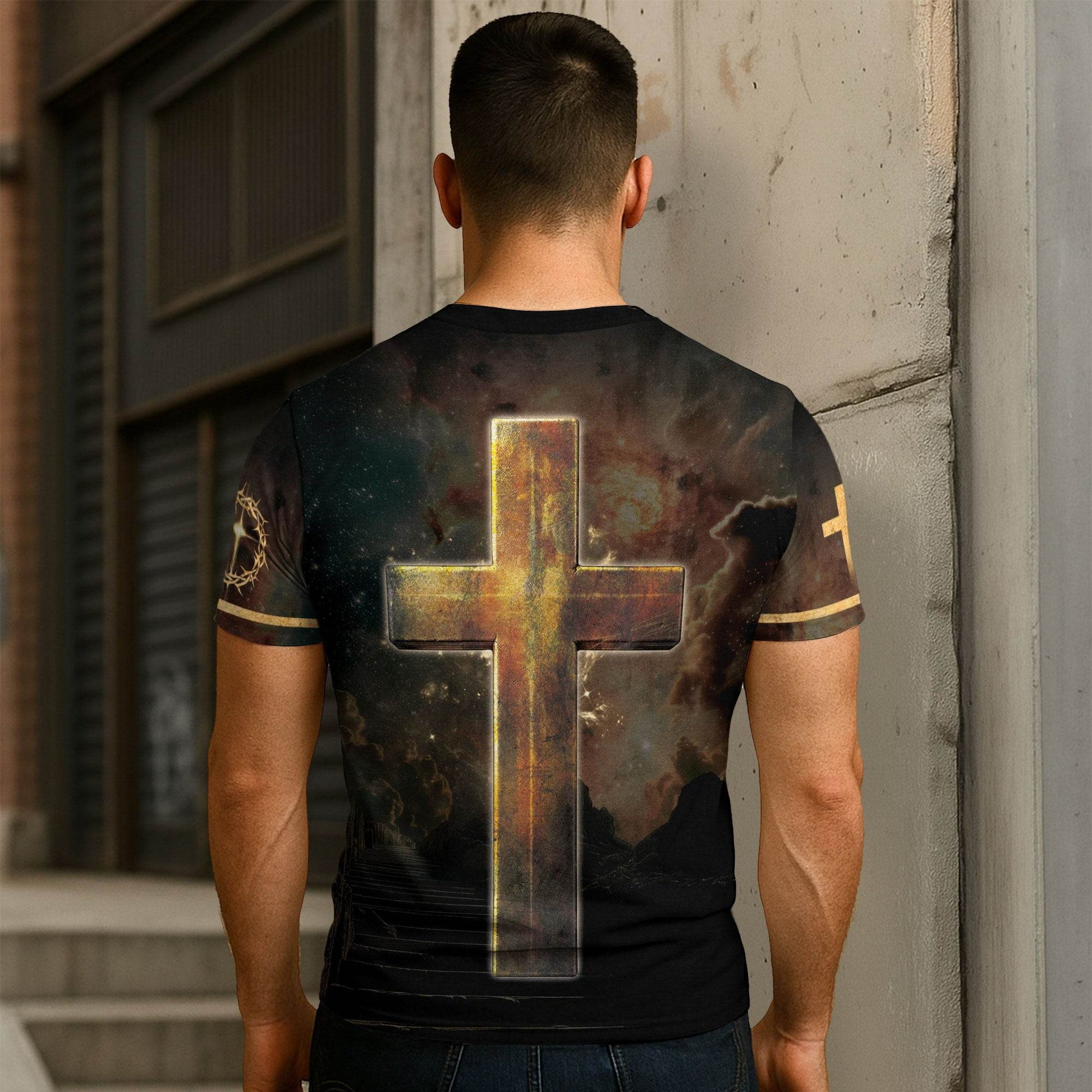 Iron Sharpens Iron Lion Cross Christian T-Shirt - Rust Field Wear