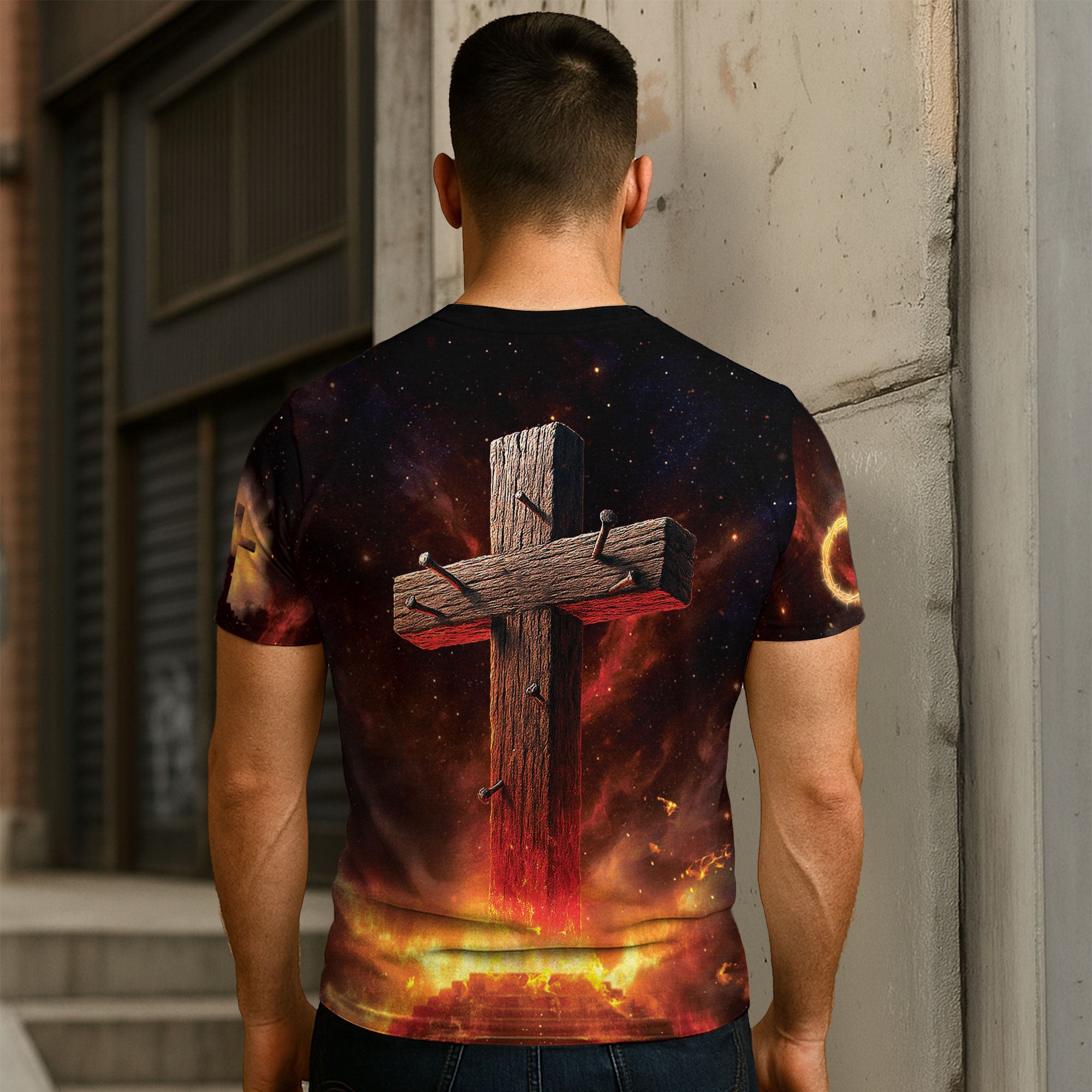 Iron Sharpens Iron Proverbs 27:17 Fiery Lion Christian T-Shirt