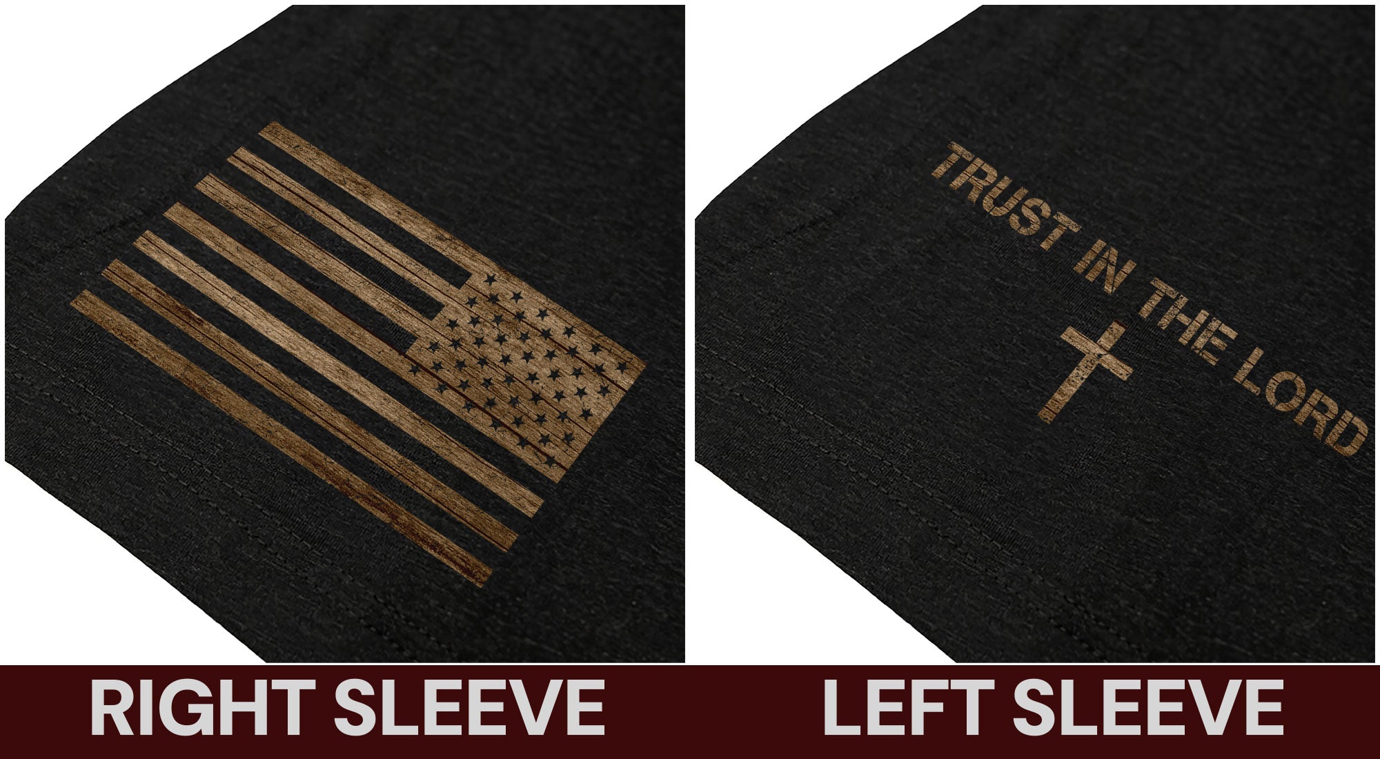 Trust In The Lord American Flag Cross T-Shirt