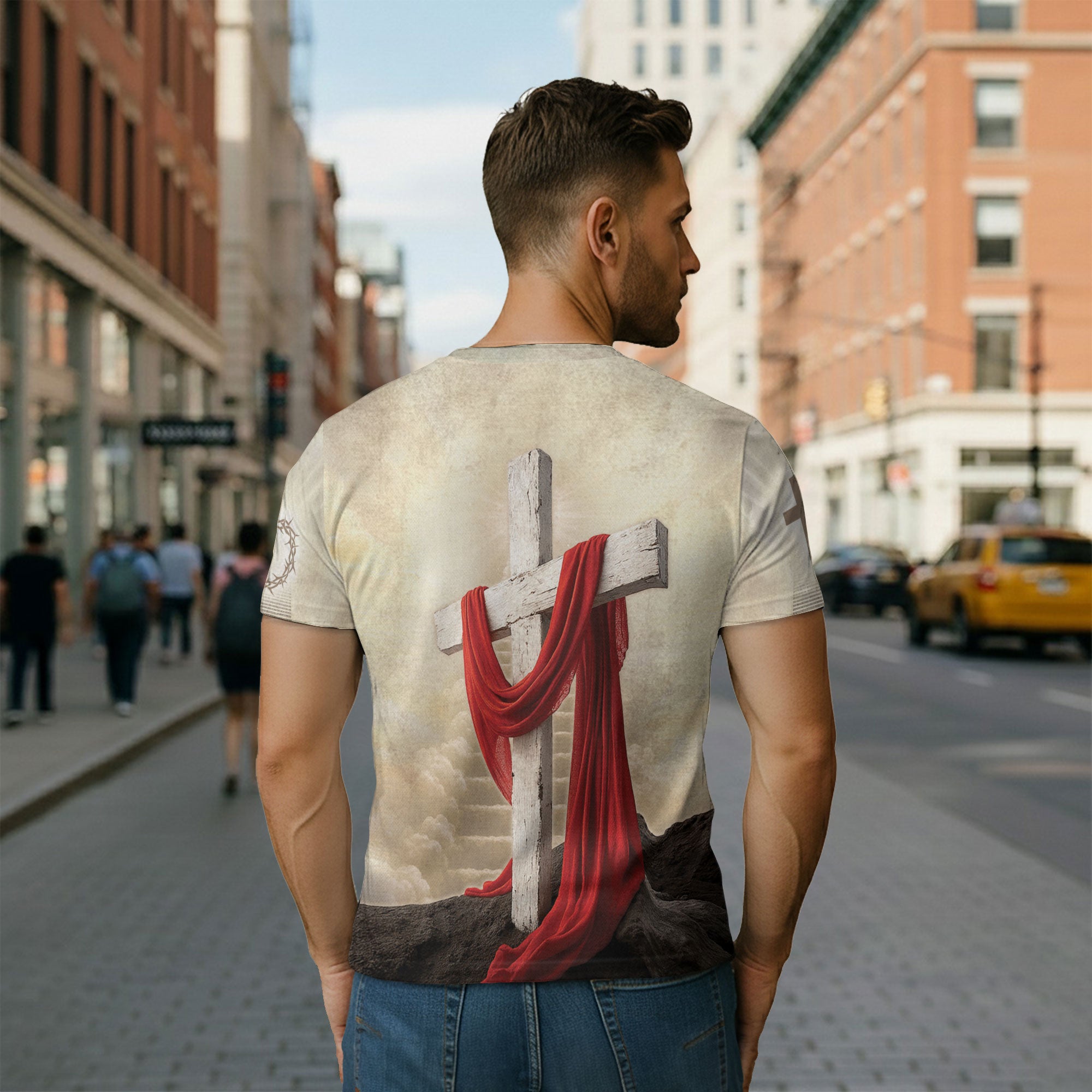 Jesus The Way The Truth The Life Lion Cross Christian T-Shirt