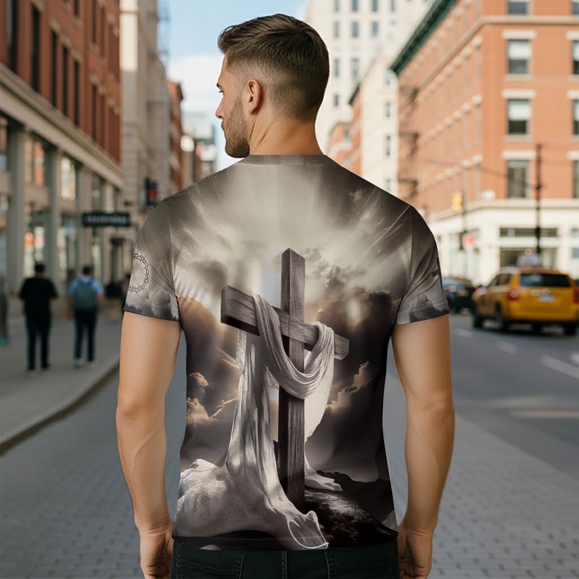 Jesus The Way The Truth The Life Lion Lamb Cross T-Shirt