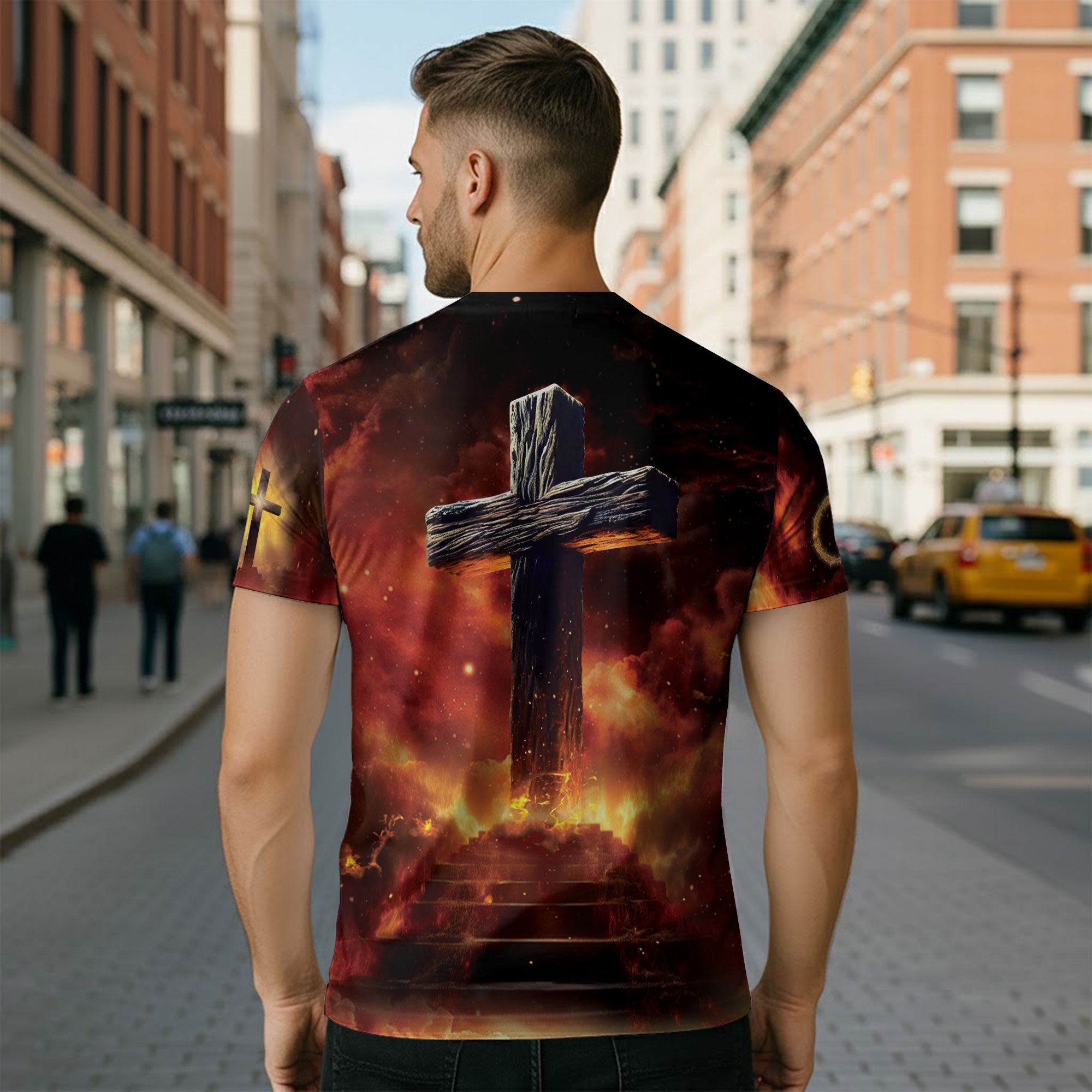 I Can Do All Things Through Christ Lion Warrior Cross T-Shirt