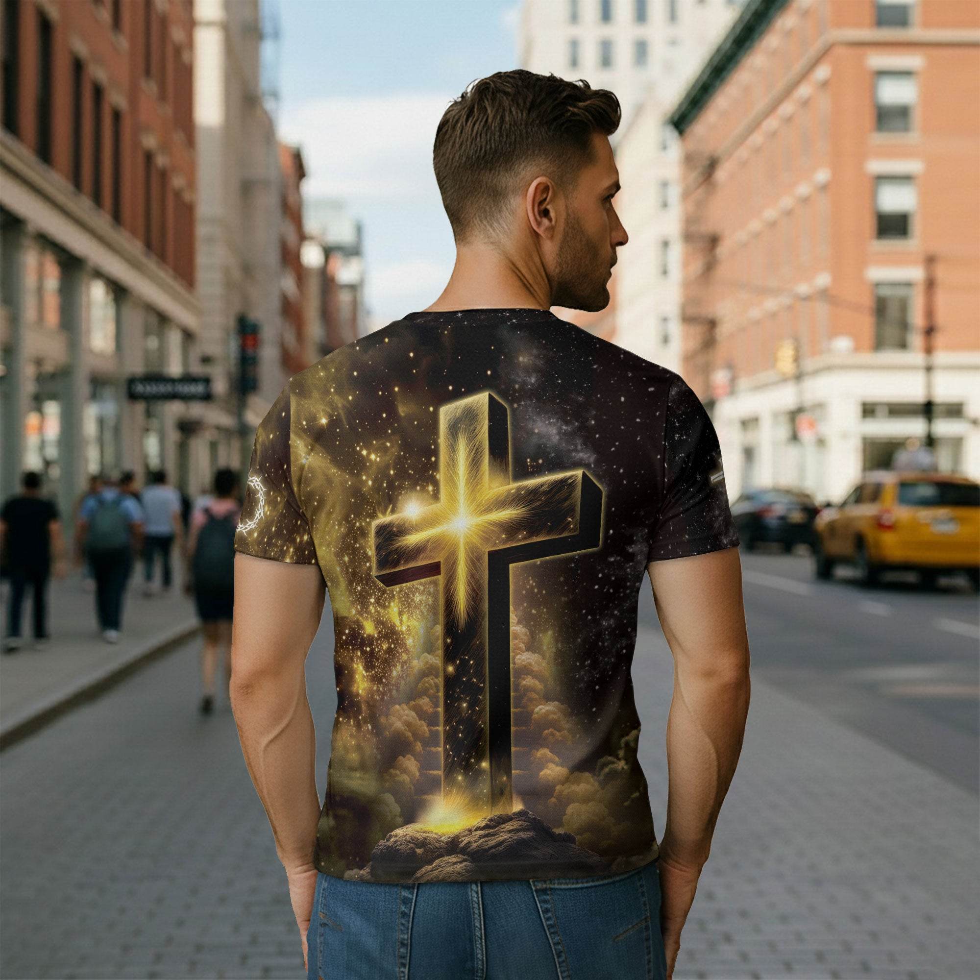 Jesus The Way The Truth The Life Cross Lion Lamb T-Shirt - Rust Field Wear